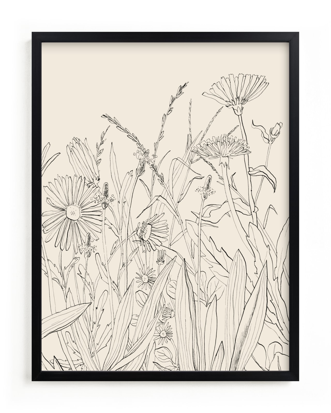 "Field of wild flowers II" - Limited Edition Art Print by Catilustre in beautiful frame options and a variety of sizes.