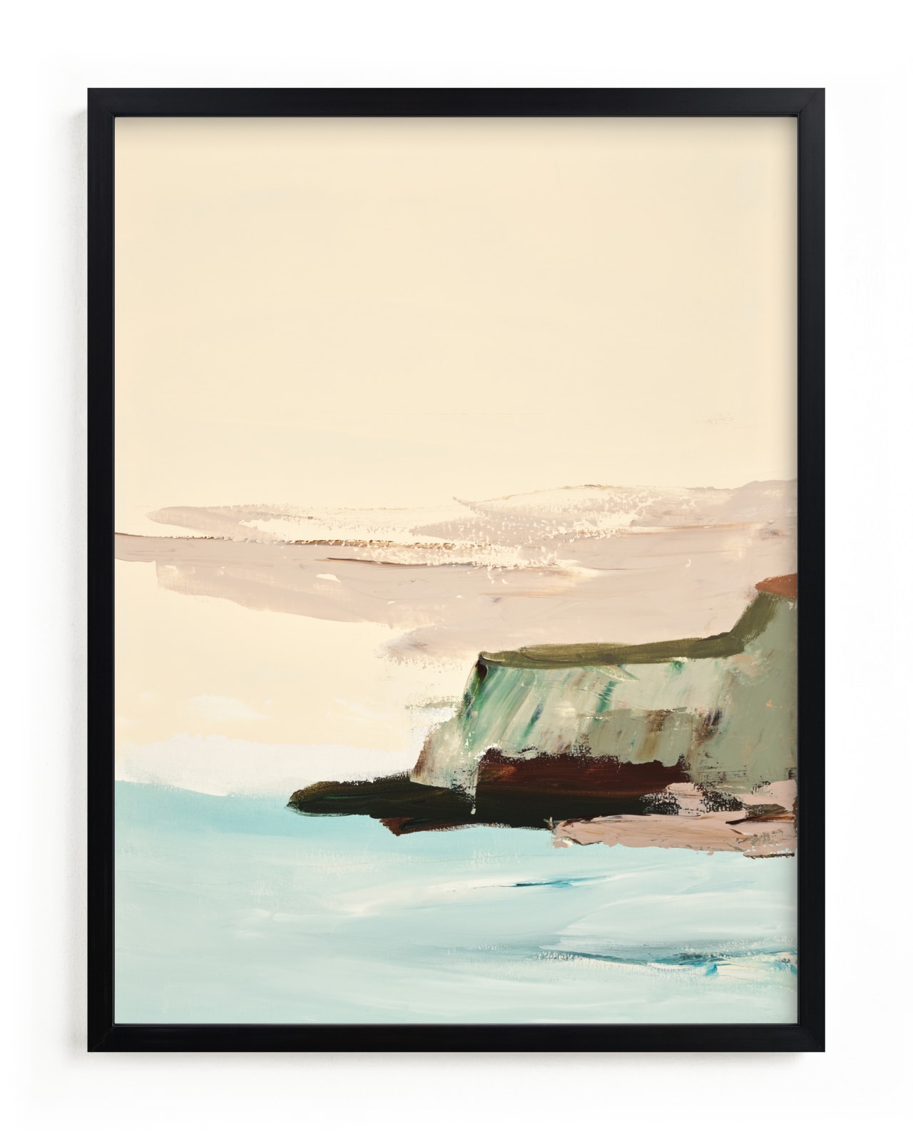 "Muted Seascape Diptych I" - Limited Edition Art Print by Caryn Owen in beautiful frame options and a variety of sizes.