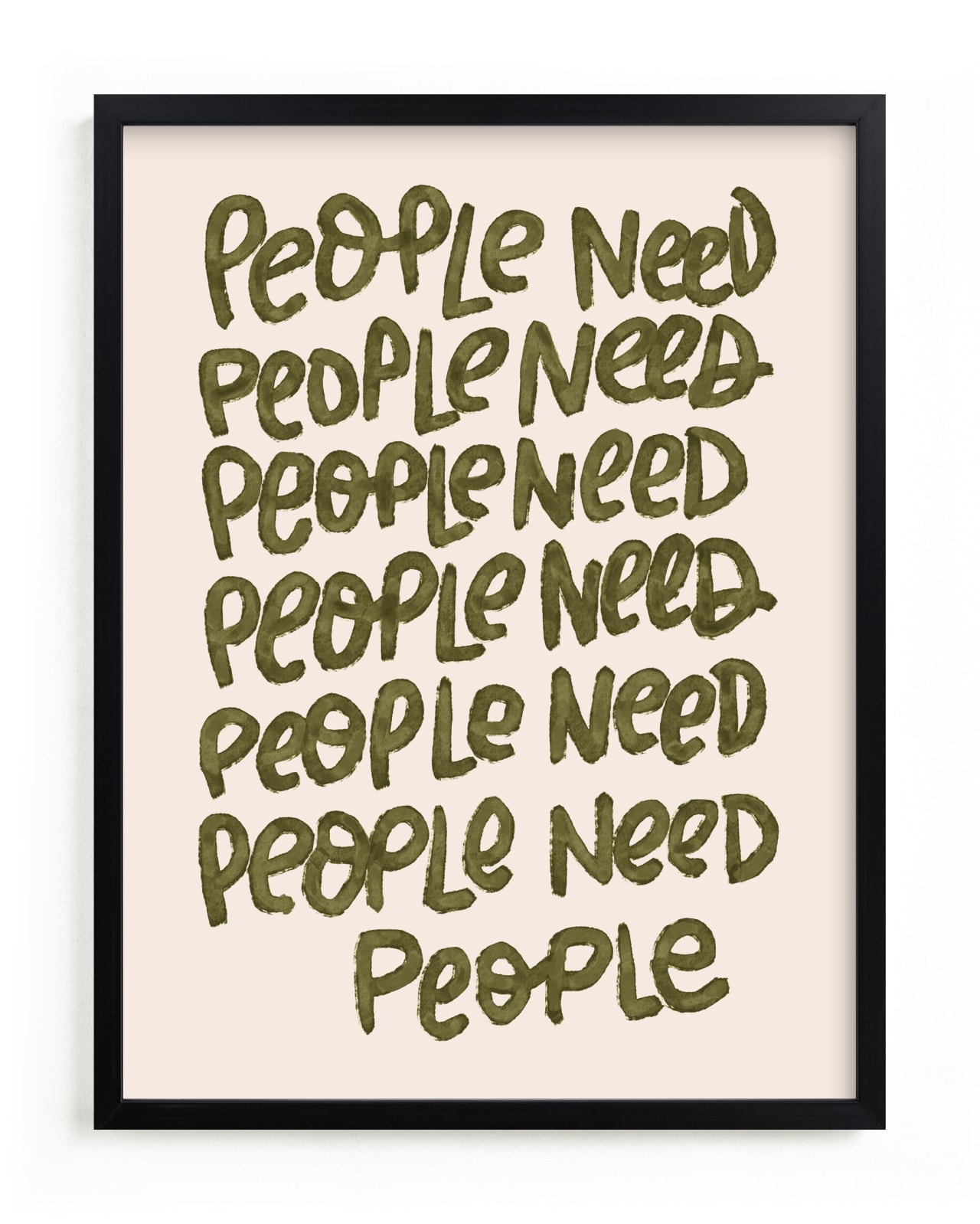 "People Need People" - Limited Edition Art Print by Lissabeth Anglin in beautiful frame options and a variety of sizes.