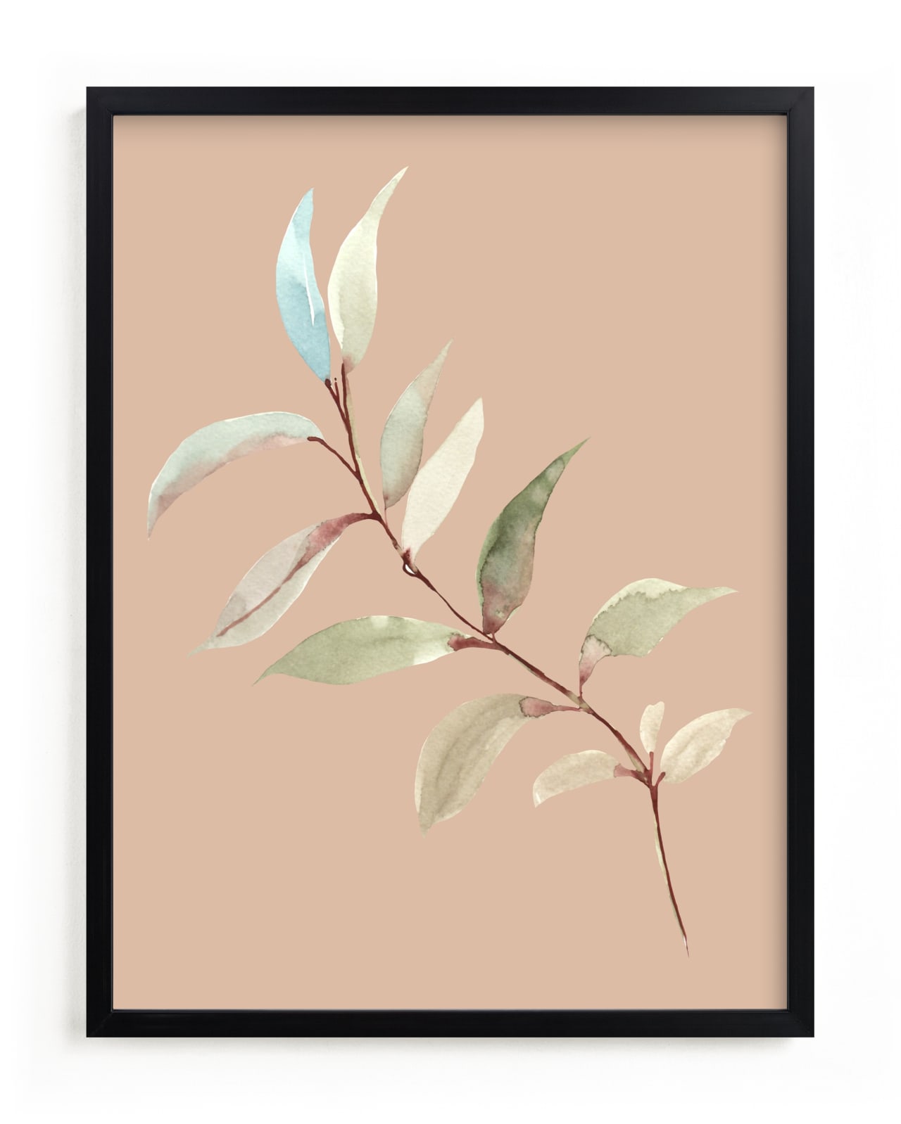 "Botanical Leaves in Blue I" - Limited Edition Art Print by Nika Martinez in beautiful frame options and a variety of sizes.