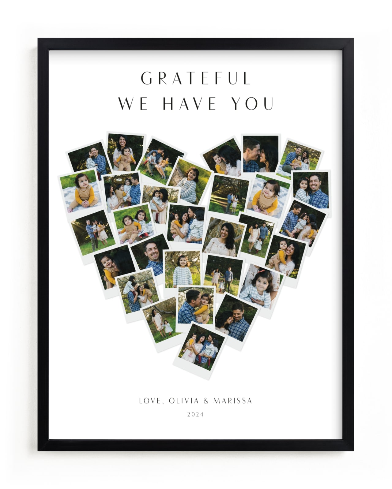 "Grateful Heart Snapshot Mix® Photo Art" - Custom Photo Art by Minted in beautiful frame options and a variety of sizes.