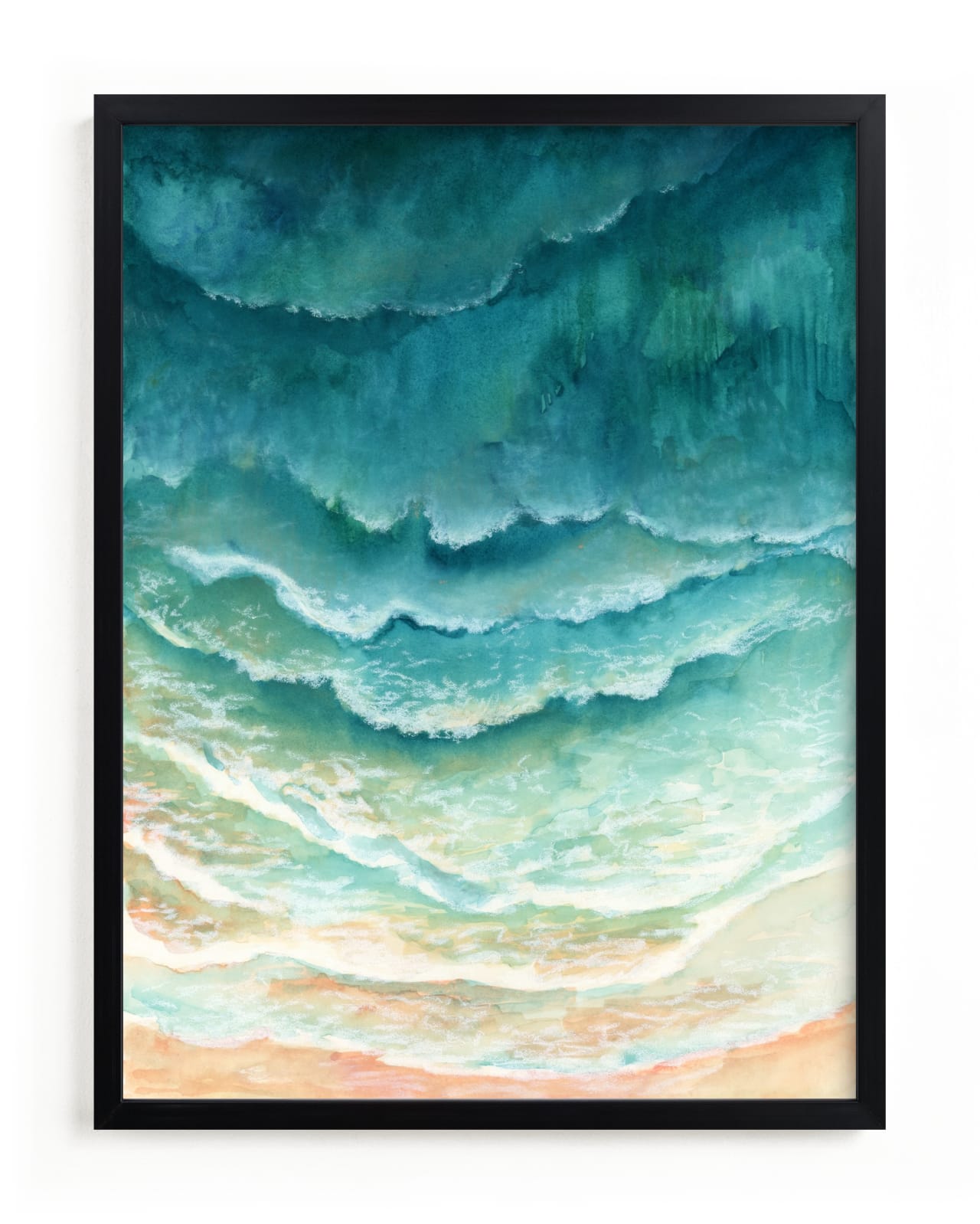 "Ombre Waves" - Limited Edition Art Print by Honeybunch Studio in beautiful frame options and a variety of sizes.