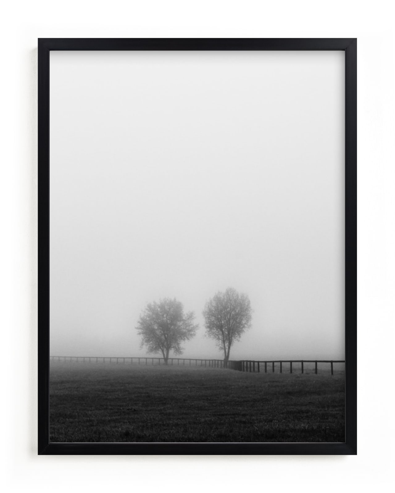 "Couple in the Fog" - Limited Edition Art Print by Gabrial Reising in beautiful frame options and a variety of sizes.