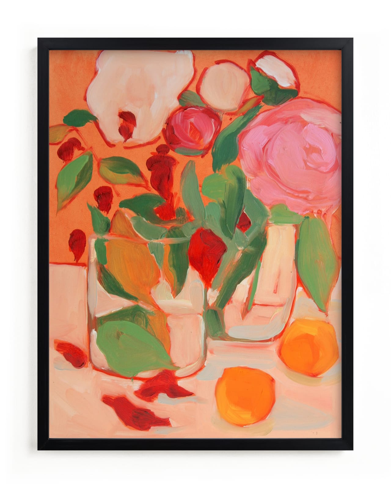 "Orange Flirt" - Limited Edition Art Print by Lynne Millar in beautiful frame options and a variety of sizes.