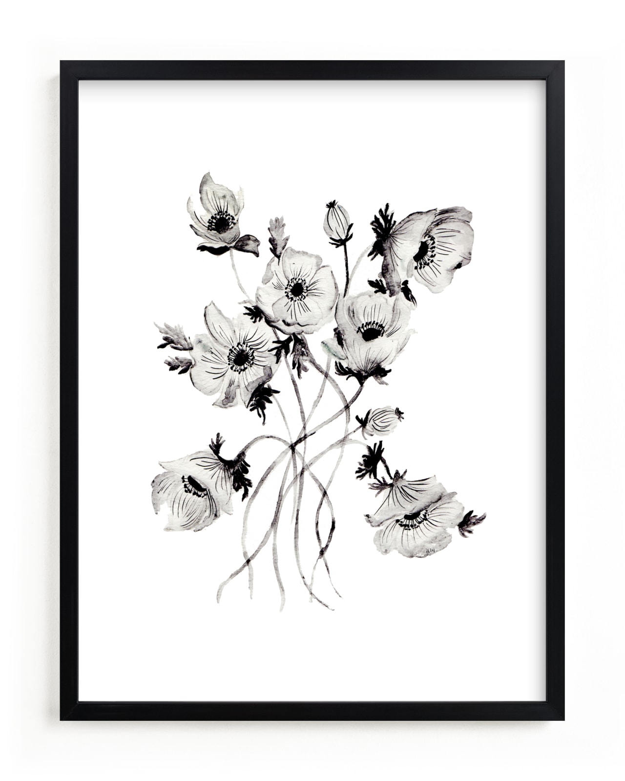 "Greyscale Poppies" - Limited Edition Art Print by Shannon Kirsten in beautiful frame options and a variety of sizes.