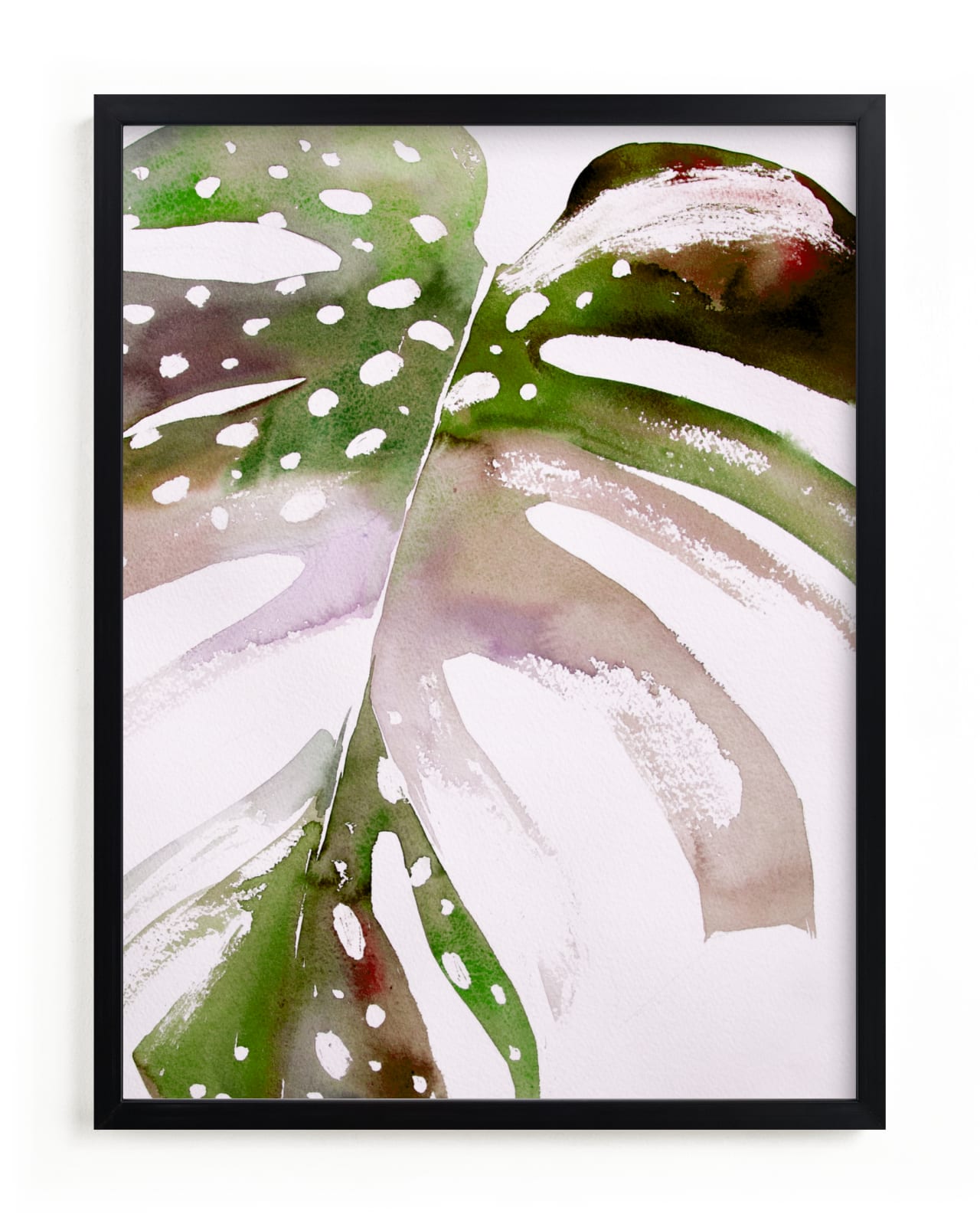 "Begonia Monsteras" - Limited Edition Art Print by jinseikou in beautiful frame options and a variety of sizes.