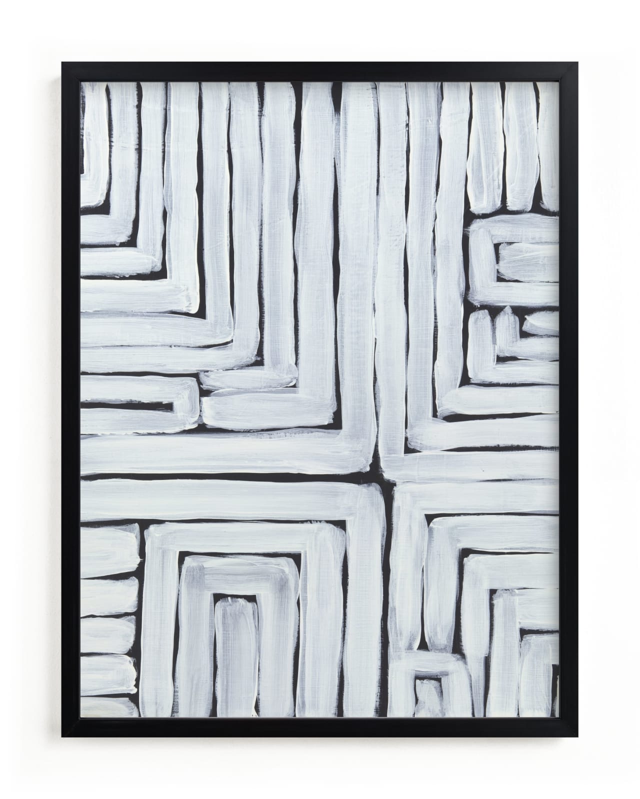 "GPS White Stripes and Black Lines" - Open Edition Fine Art Print by Lauren Rutley in beautiful frame options and a variety of sizes.