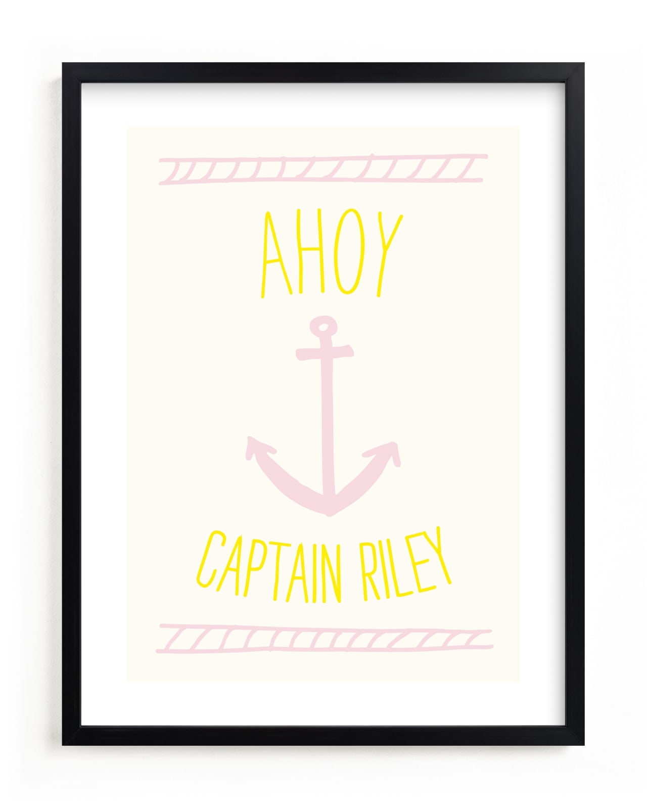"Ahoy Matey" - Children's Custom Art Print by Shari Margolin in beautiful frame options and a variety of sizes.