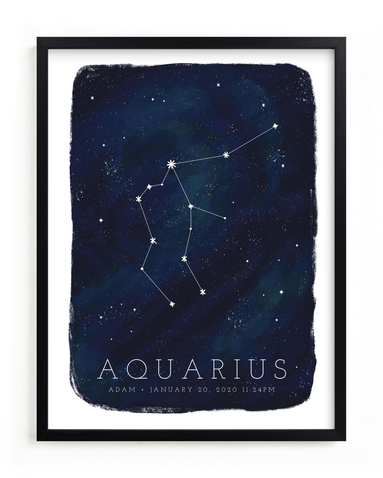 "Zodiac Constellation Aquarius" - Custom Open Edition Children's Art Print by Ashley Presutti Beasley in beautiful frame options and a variety of sizes.