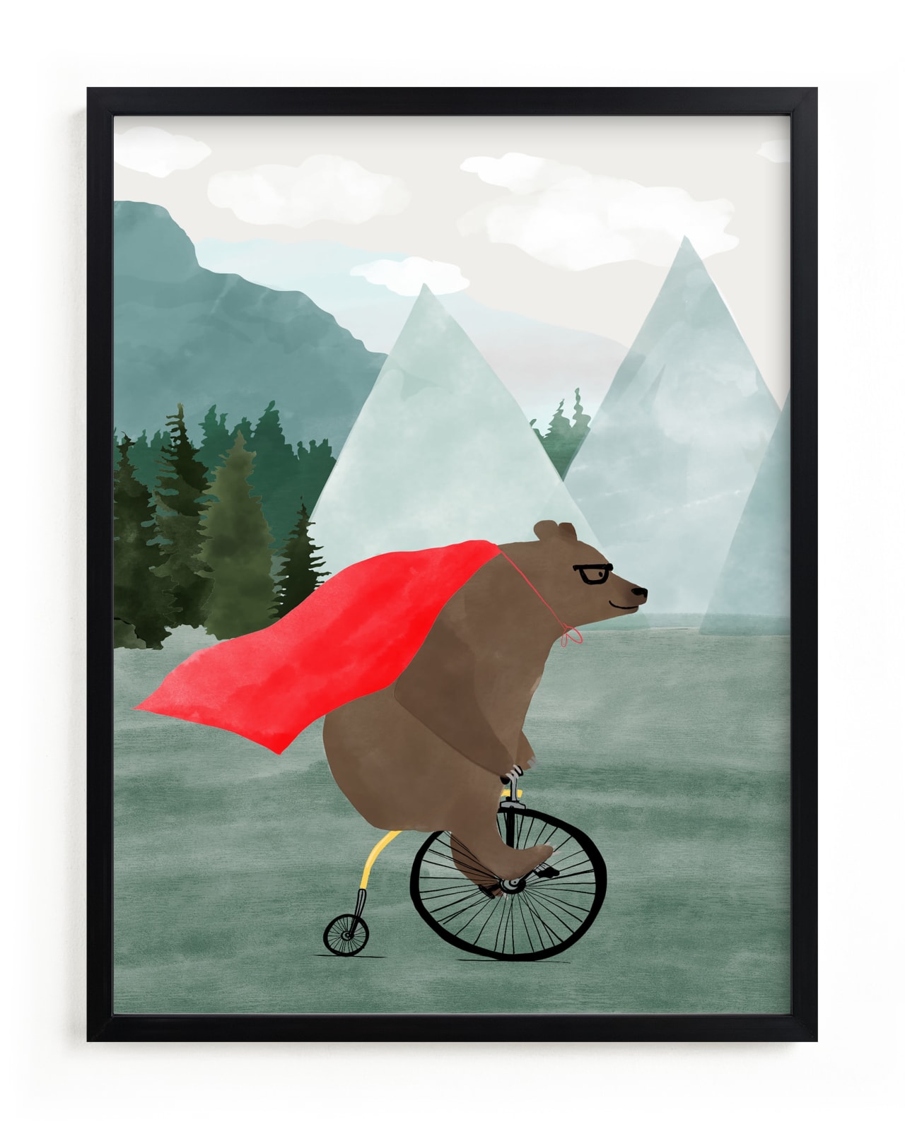 "PowBraveBear" - Limited Edition Art Print by Megan Zang in beautiful frame options and a variety of sizes.