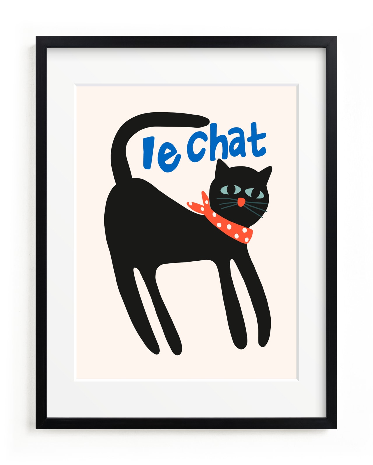 French Cat Children’s Art Print