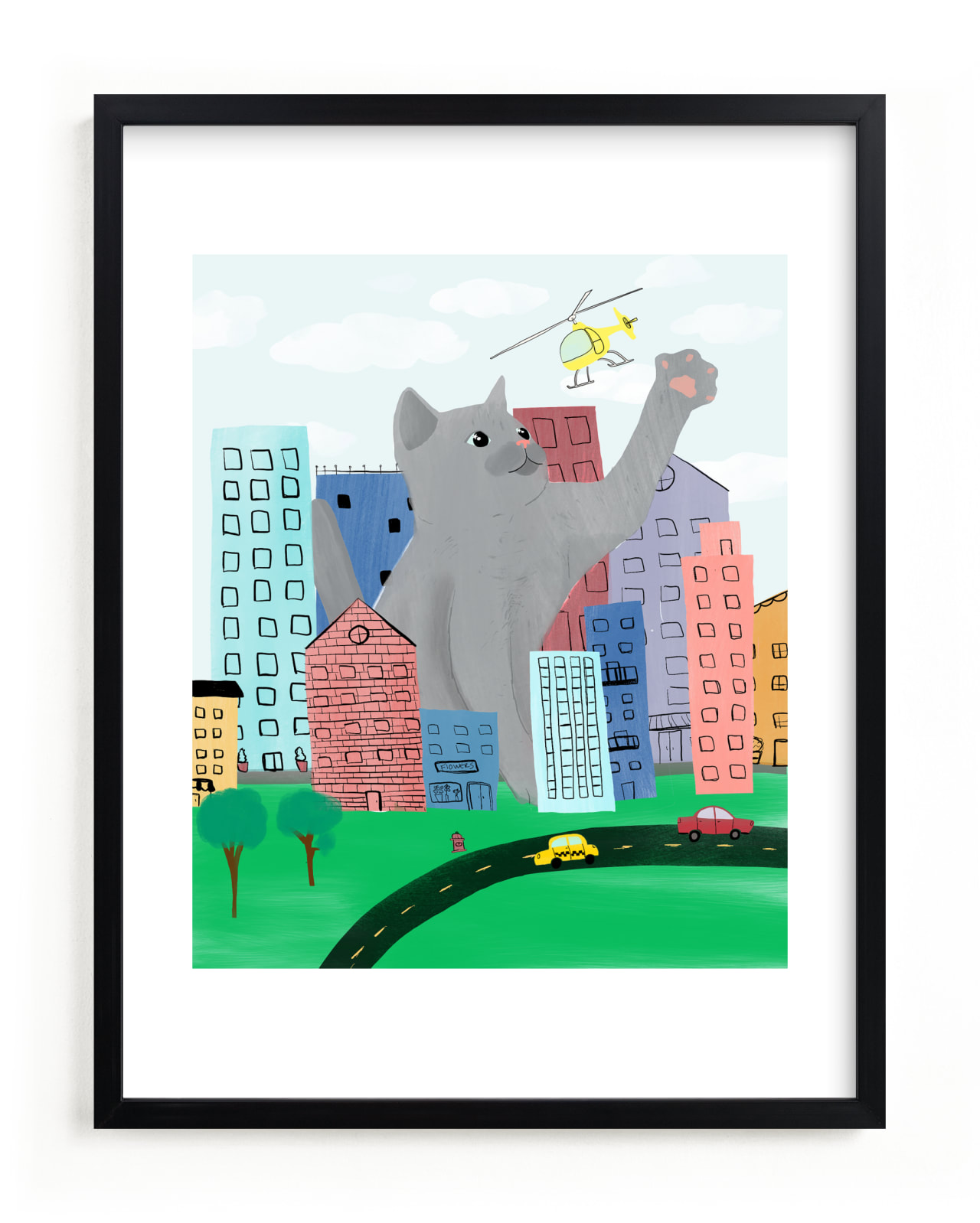 "Ahhhh its a Kitty" - Limited Edition Art Print by Megan Zang in beautiful frame options and a variety of sizes.