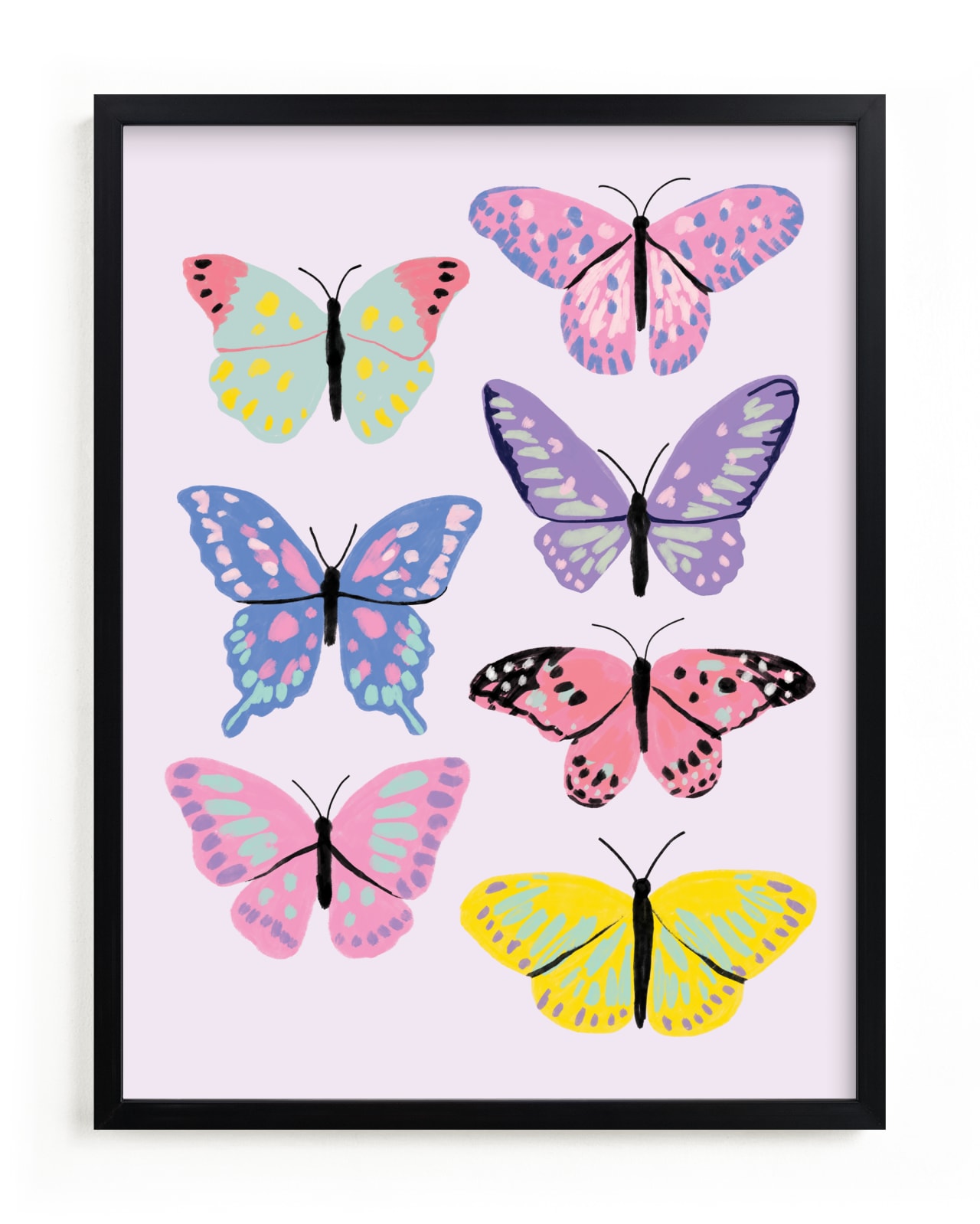 "Vibrant Butterflies" - Limited Edition Art Print by Cass Loh in beautiful frame options and a variety of sizes.