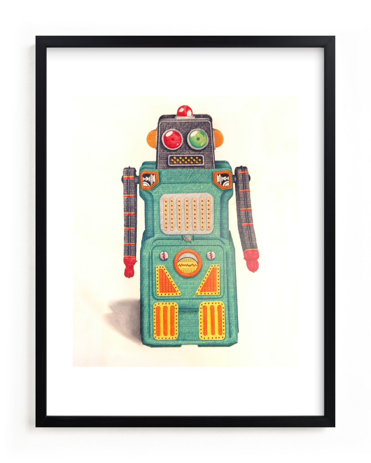 Robot Green Children’s Art Print