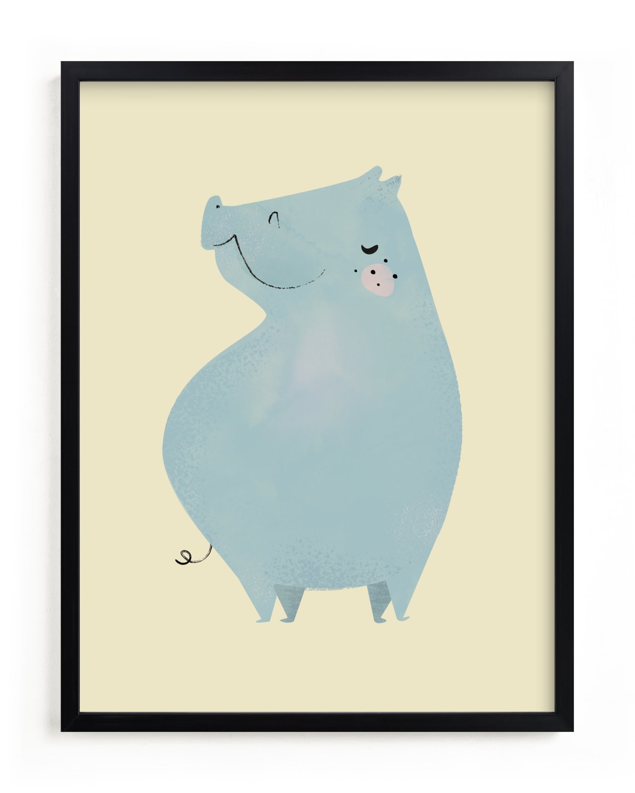 "Hippo" - Limited Edition Art Print by Lori Wemple in beautiful frame options and a variety of sizes.