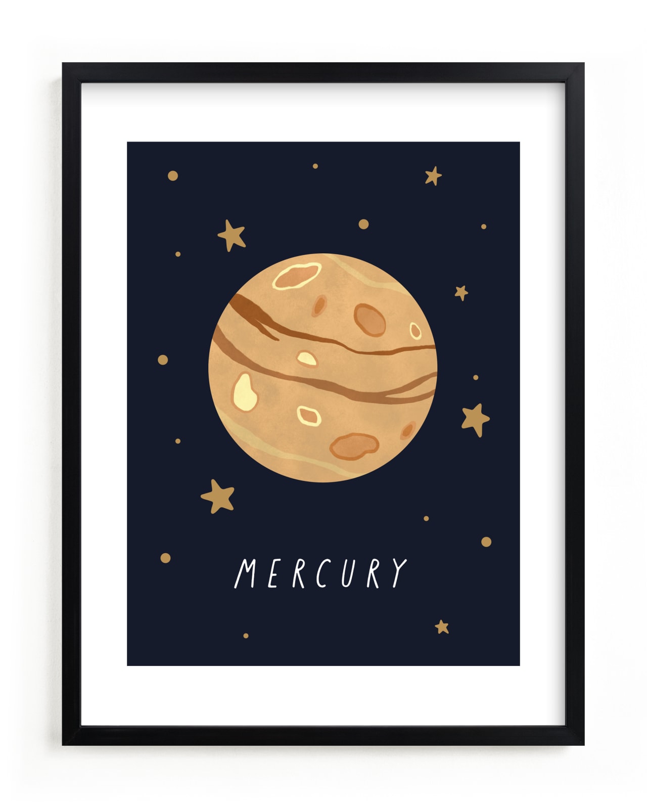 "Solar System VIII (Mercury)" by Elly in beautiful frame options and a variety of sizes.