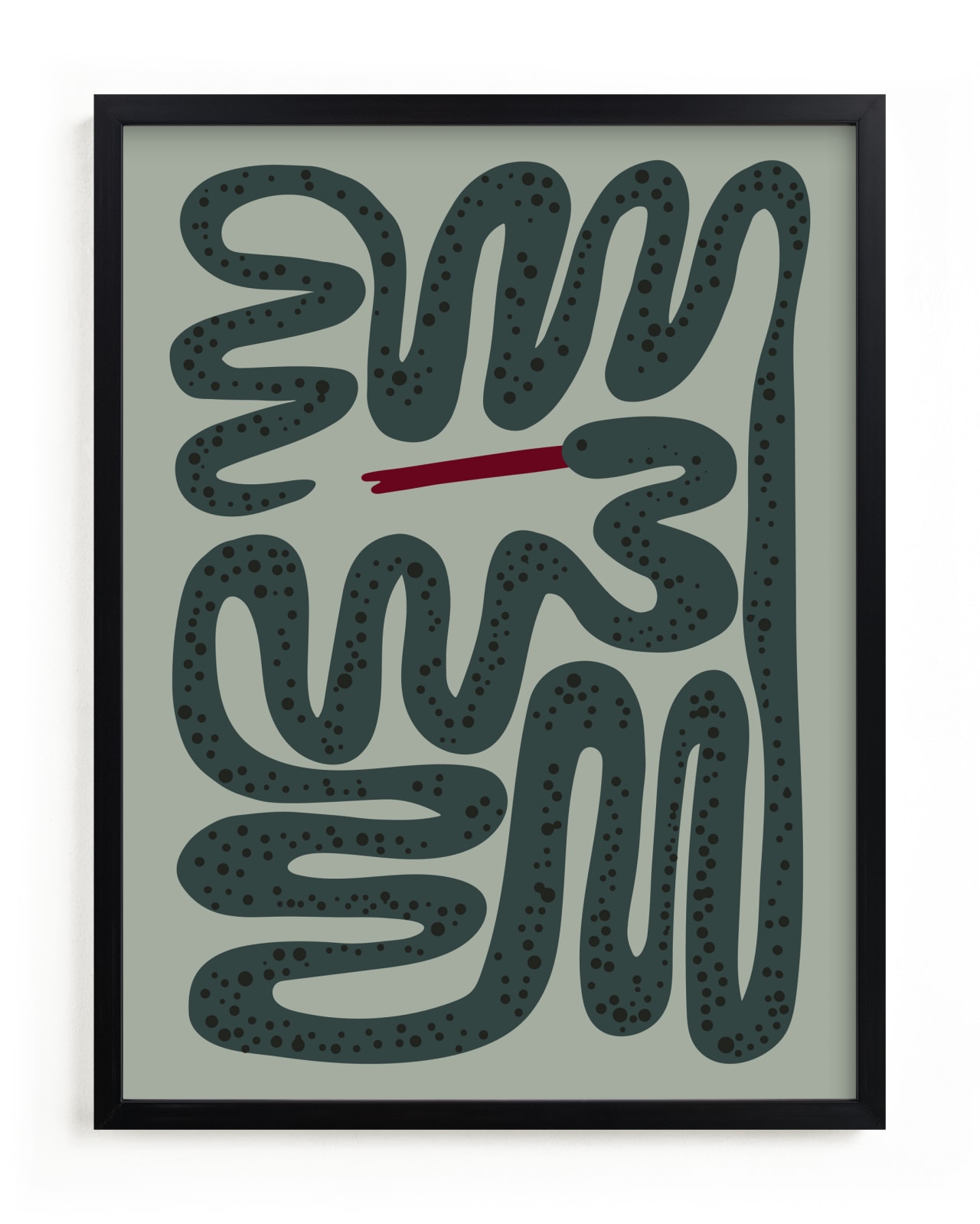 "Squiggly Snake" by Jenna Holcomb in beautiful frame options and a variety of sizes.