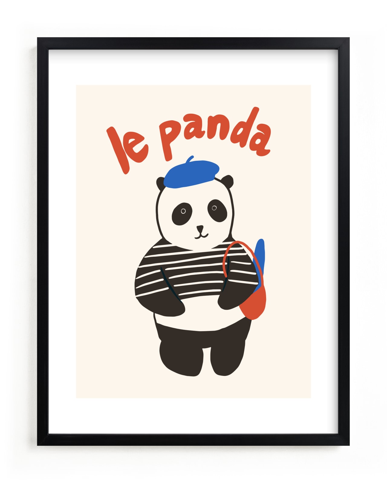 "French Panda" by Morgan Kendall in beautiful frame options and a variety of sizes.