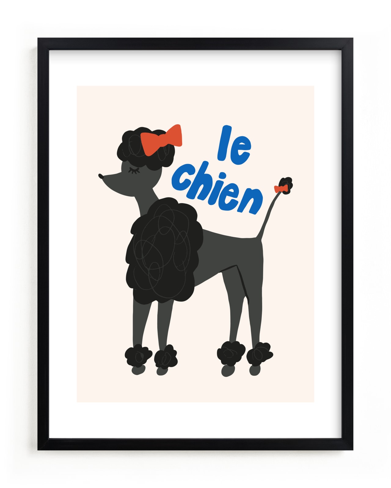 "French Dog" by Morgan Kendall in beautiful frame options and a variety of sizes.