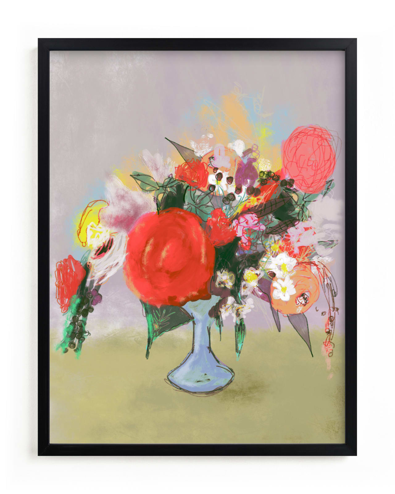 "Floral Still Number 2" - Art Print by Amy Moen in beautiful frame options and a variety of sizes.