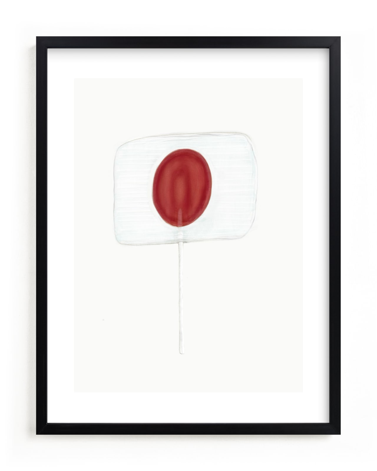 "one lollipop" - Art Print by Leanne Friedberg in beautiful frame options and a variety of sizes.