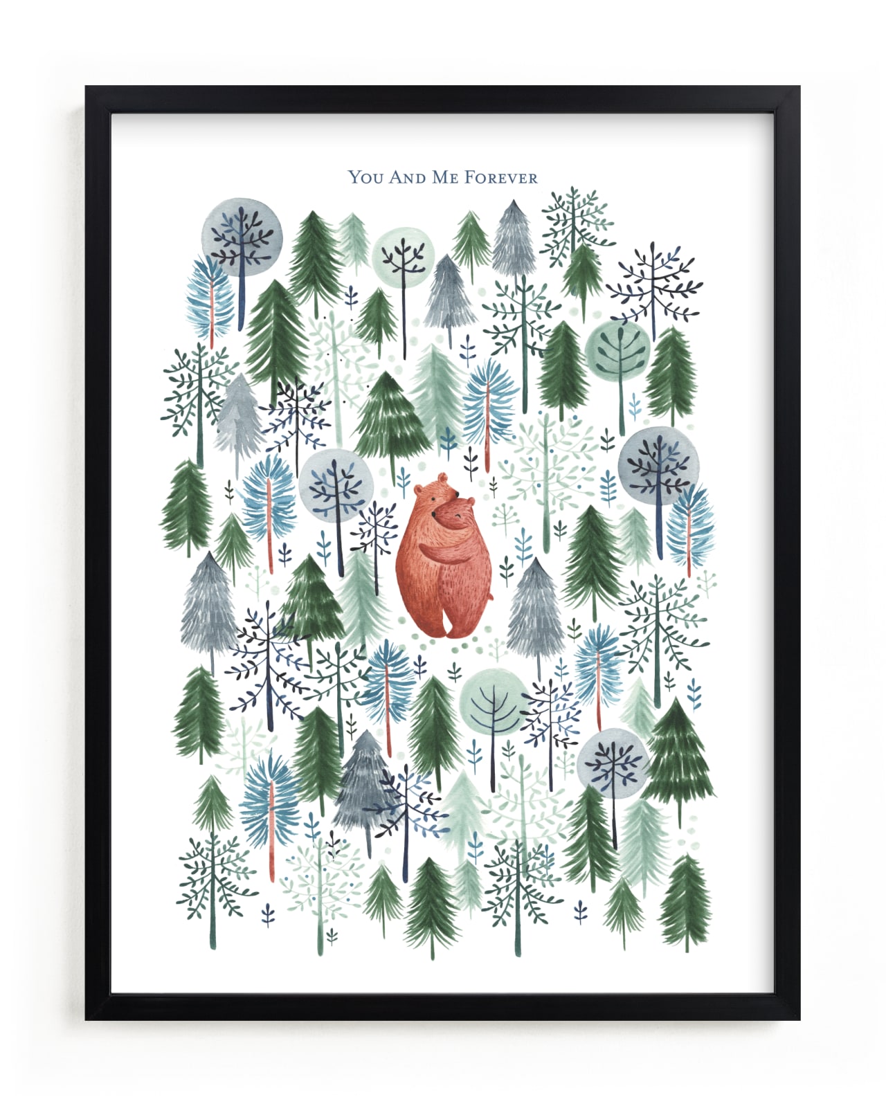 "Never Alone" - Custom Open Edition Nursery Art Print by Sarah Knight in beautiful frame options and a variety of sizes.