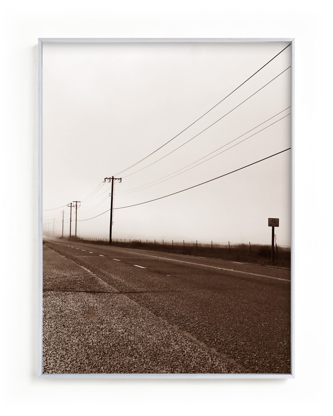 "Road Into The Fog" - Limited Edition Art Print by PHEP Design Studio in beautiful frame options and a variety of sizes.