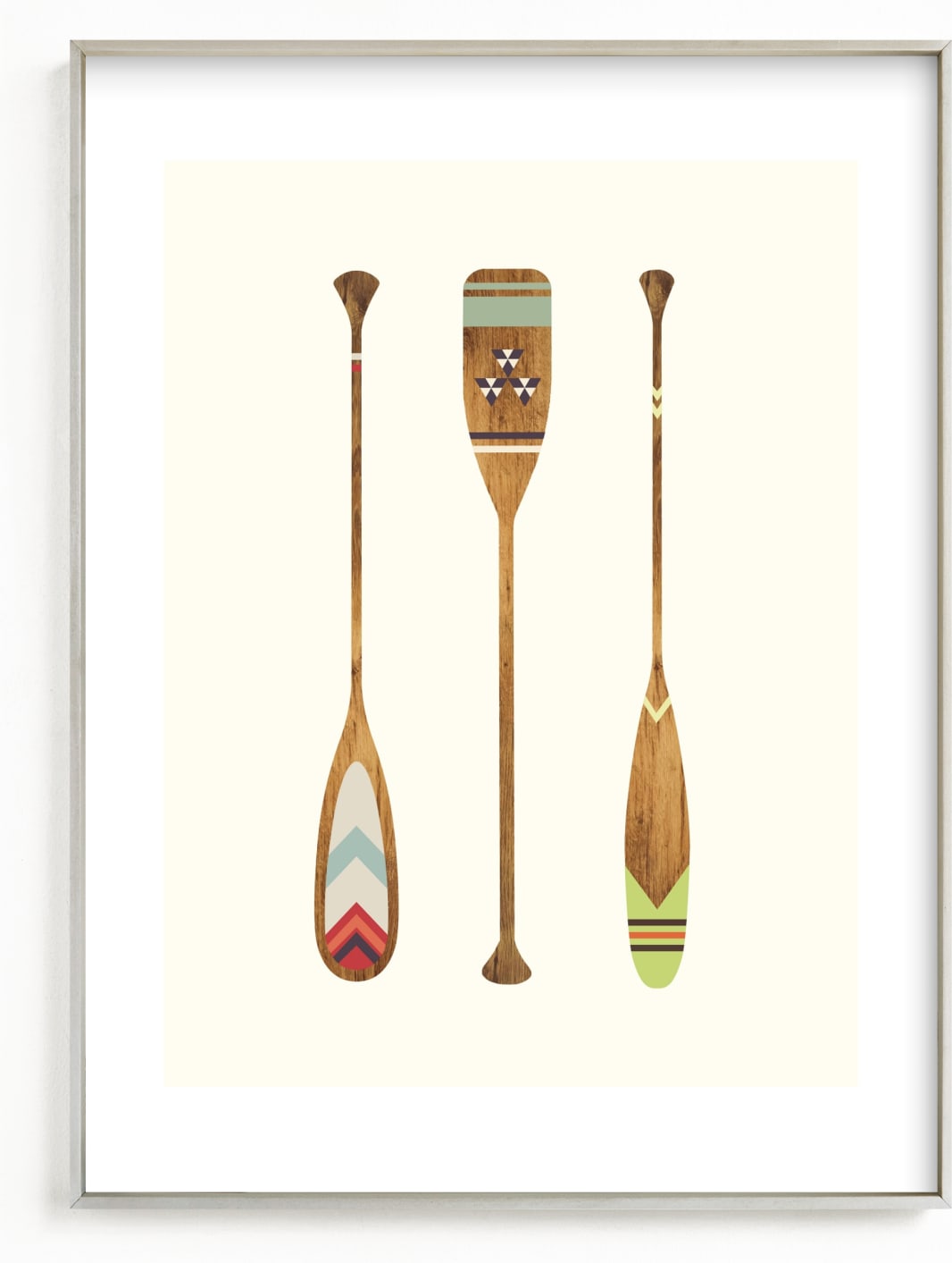 This is a brown kids wall art by SUWACHI called Let's Get Paddles.