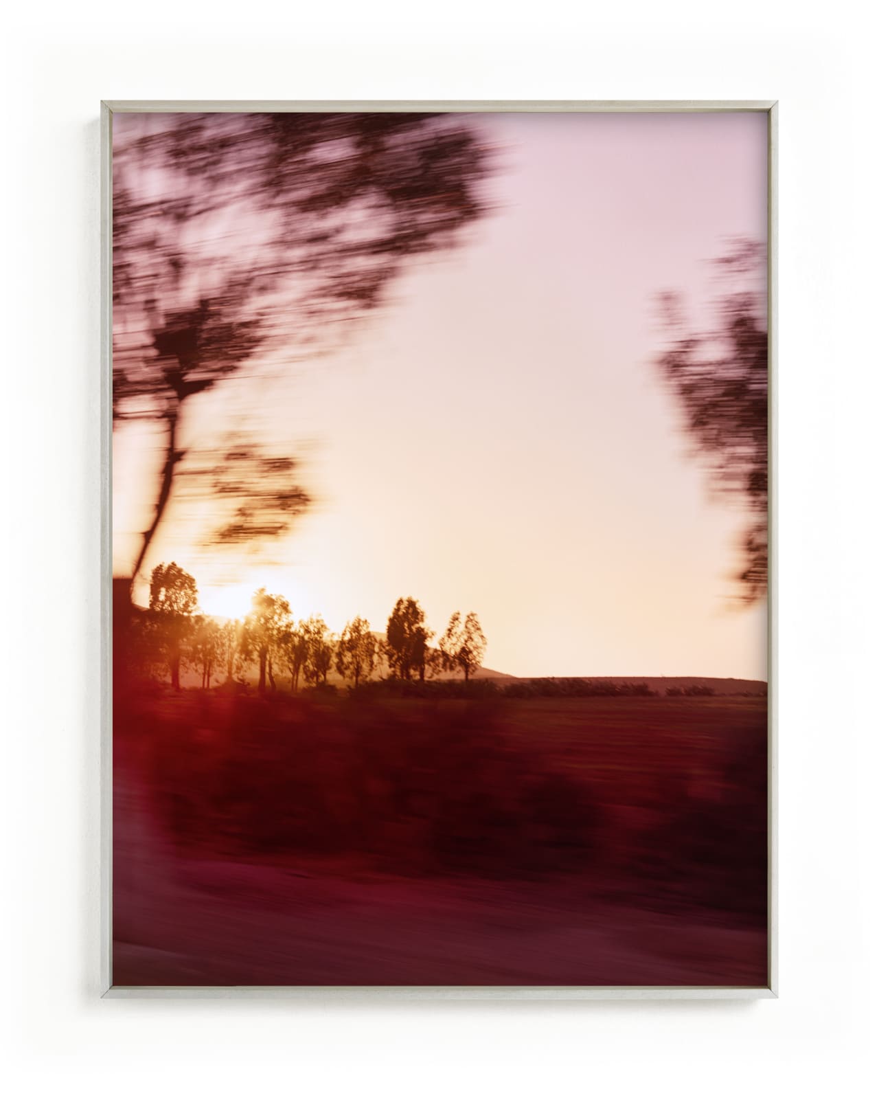 "Moroccan Sunset Trees" - Limited Edition Art Print by Sara Press in beautiful frame options and a variety of sizes.