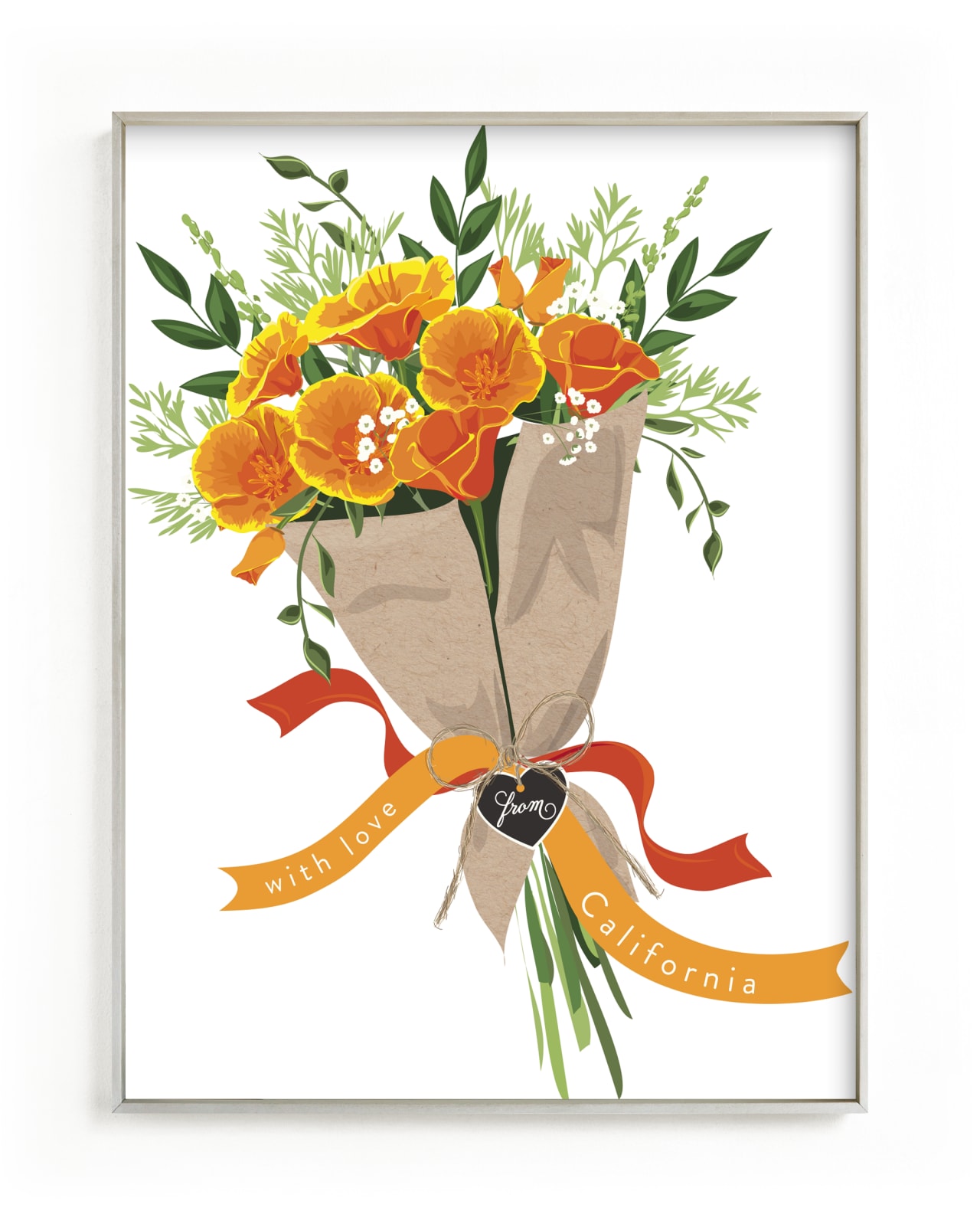 "California Poppy Bouquet" - Limited Edition Art Print by Susan Moyal in beautiful frame options and a variety of sizes.