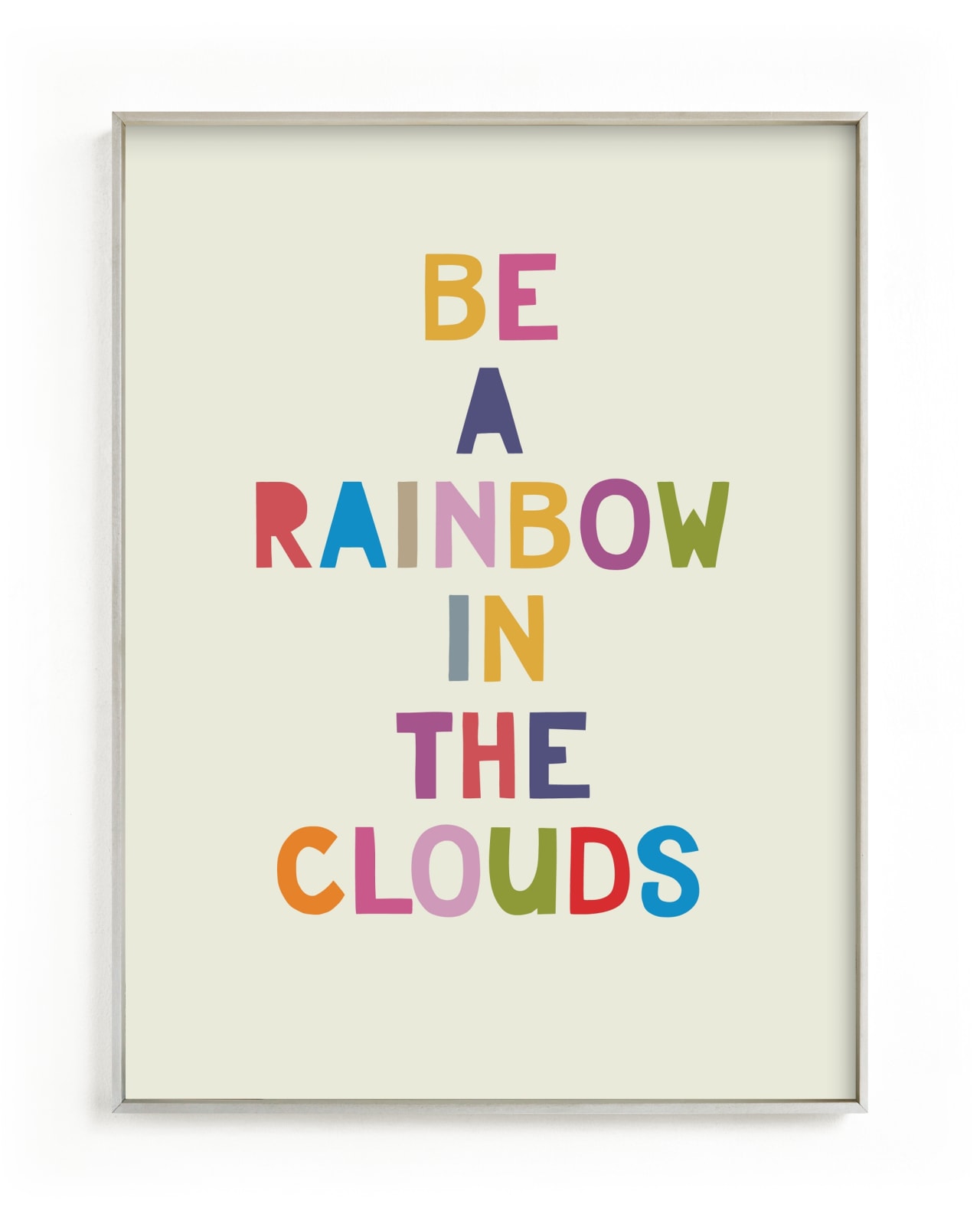 "Rainbow in a Cloud" - Grownup Open Edition Non-custom Art Print by Johanna McShan in beautiful frame options and a variety of sizes.
