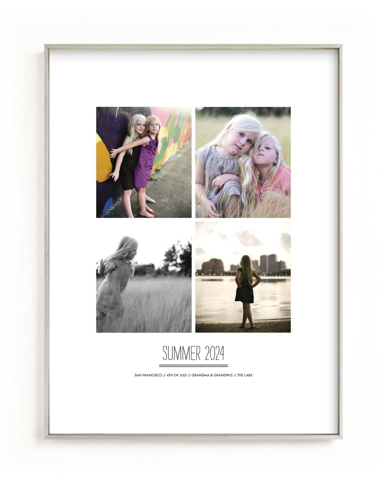 "Summer Memories" - Custom Children's Photo Art by Sara Hicks Malone in beautiful frame options and a variety of sizes.