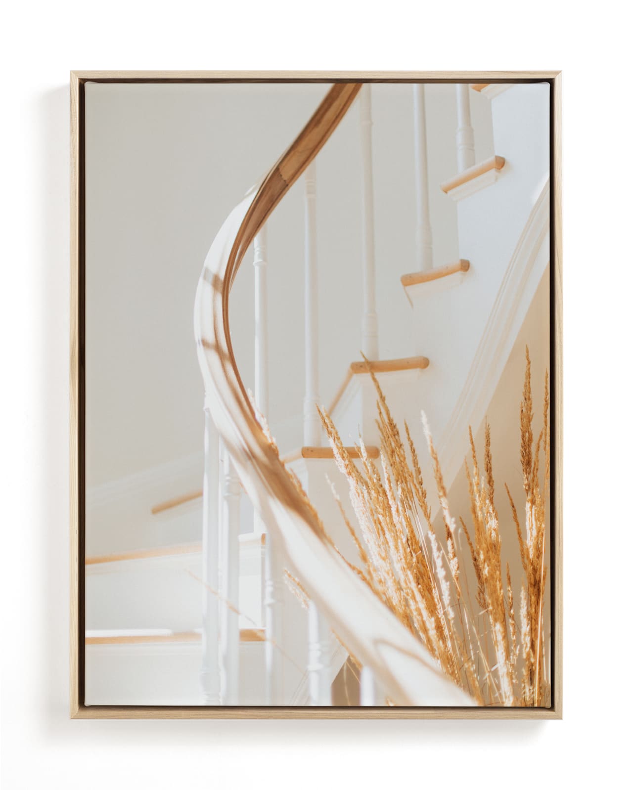 "stair" - Art Print in color by jessi gilbert - Framed Canvas