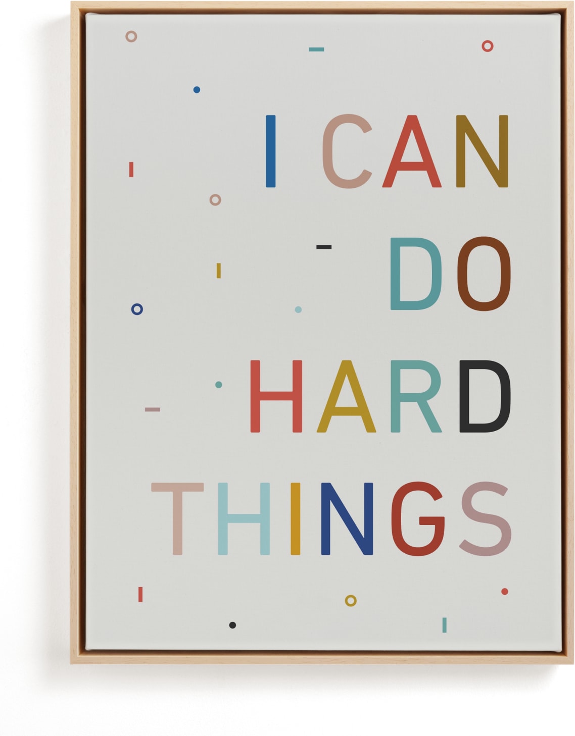 This is a ivory kids wall art by Annette Allen called I Can Do Hard Things.