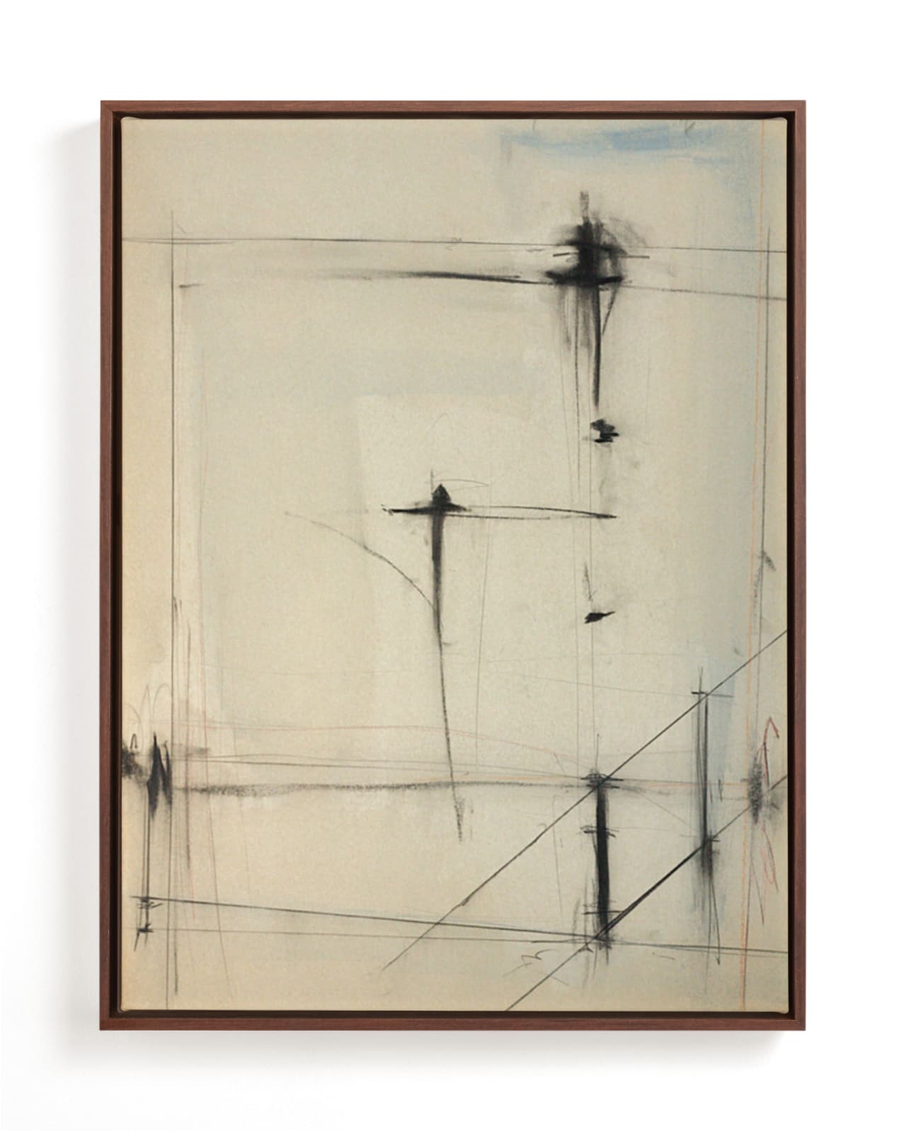 "opus (creation)" - Art Print in Cream by Daryn Kinney - Framed Canvas