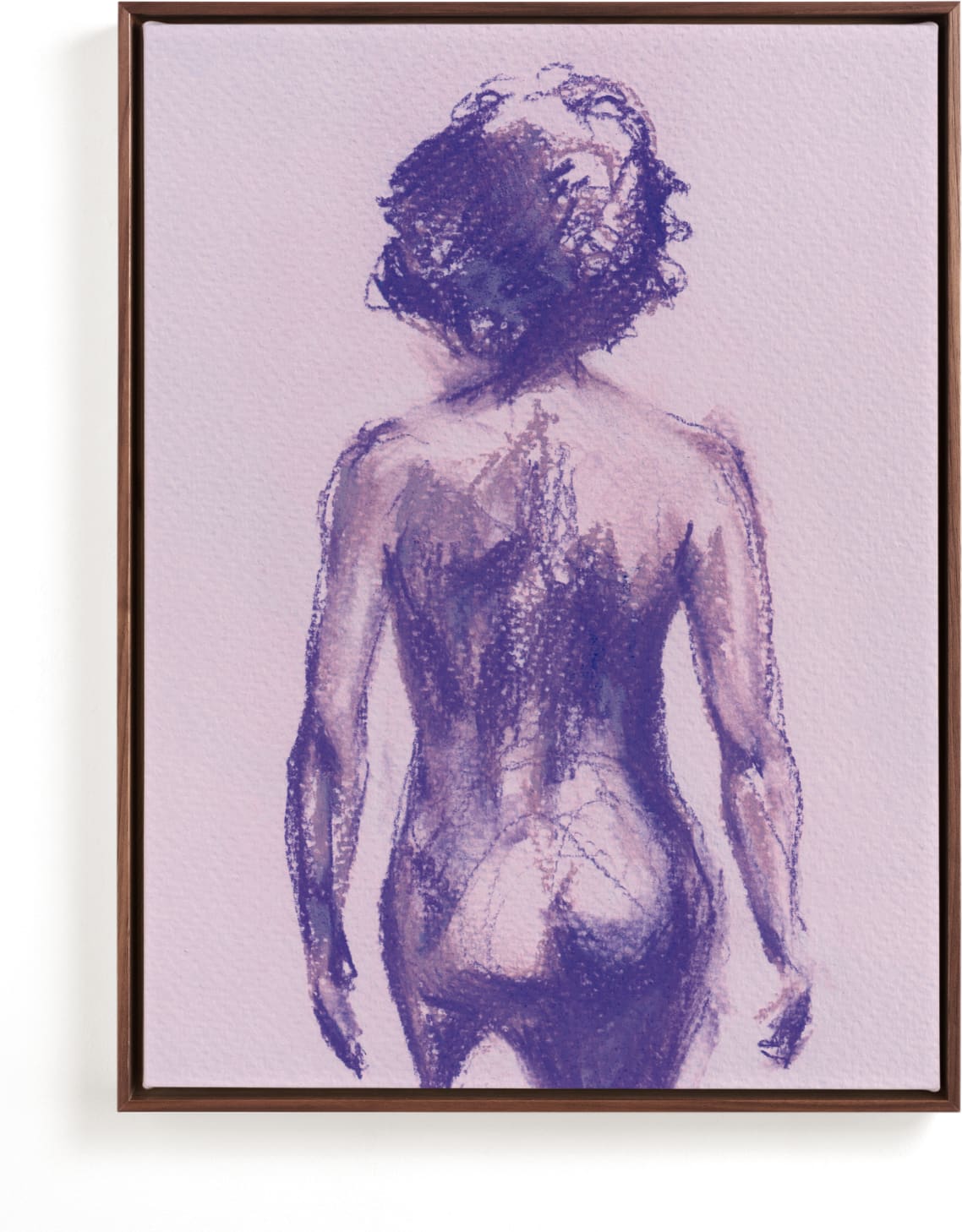 This is a purple art by Jenny Partrite called Walking Ahead.