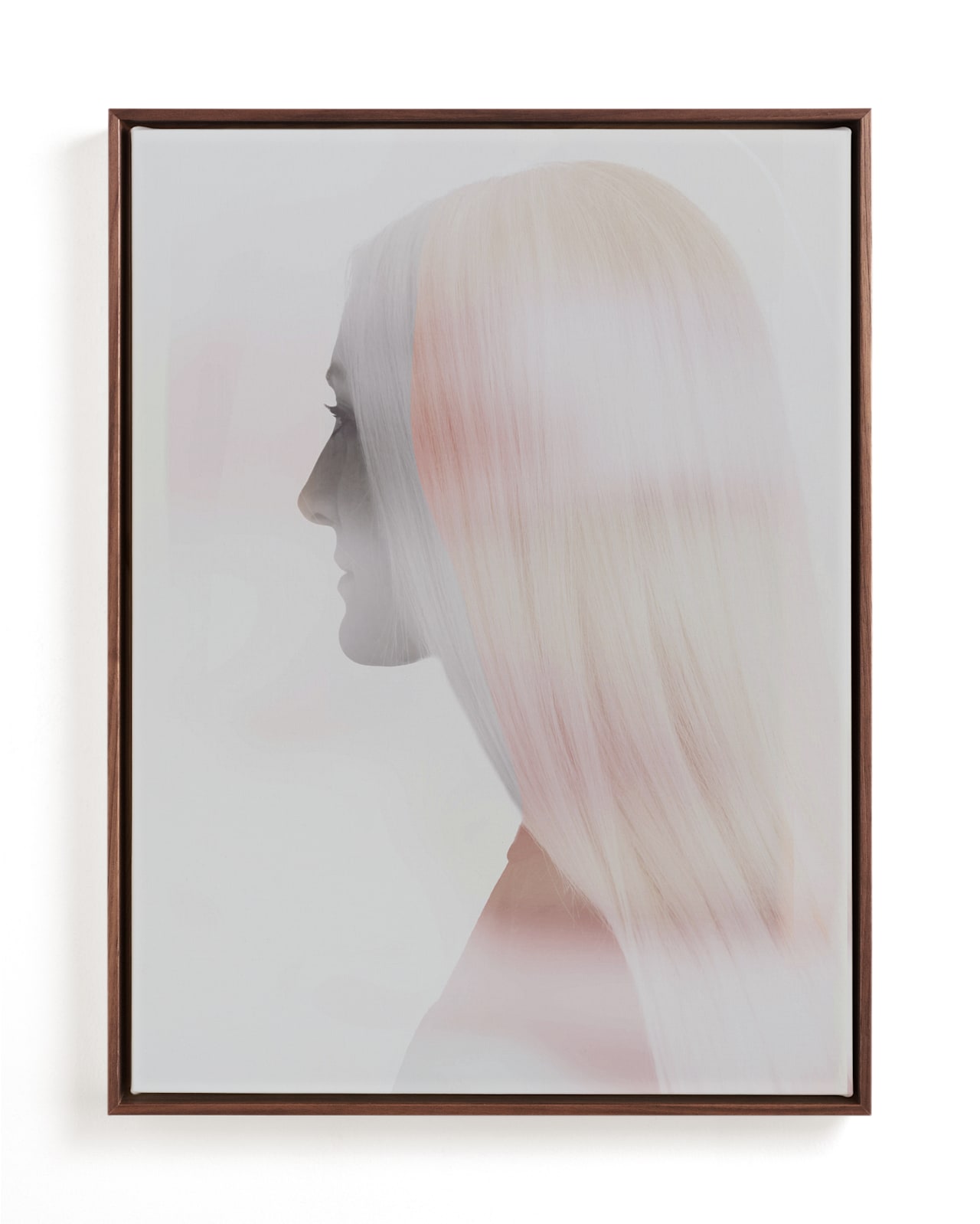 "portrait of a lady" - Art Print in fallow by Maja Cunningham - Framed Canvas