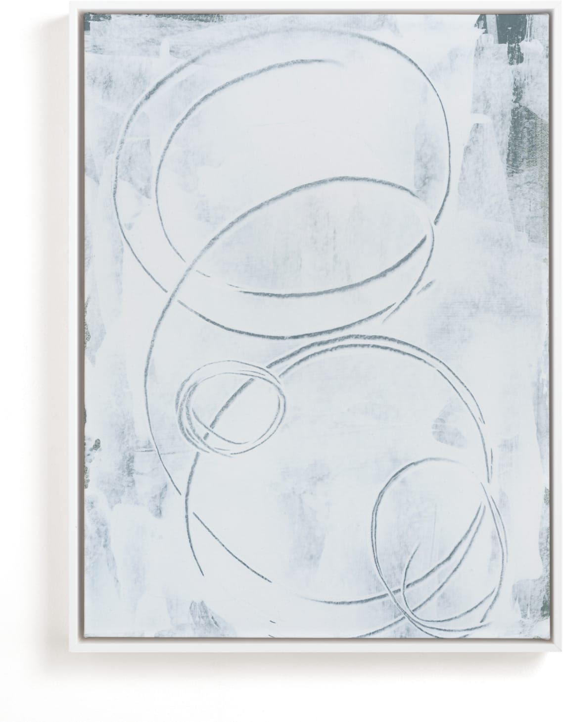 This is a blue, white, grey art by Julia Contacessi called Innuendo No. 3.