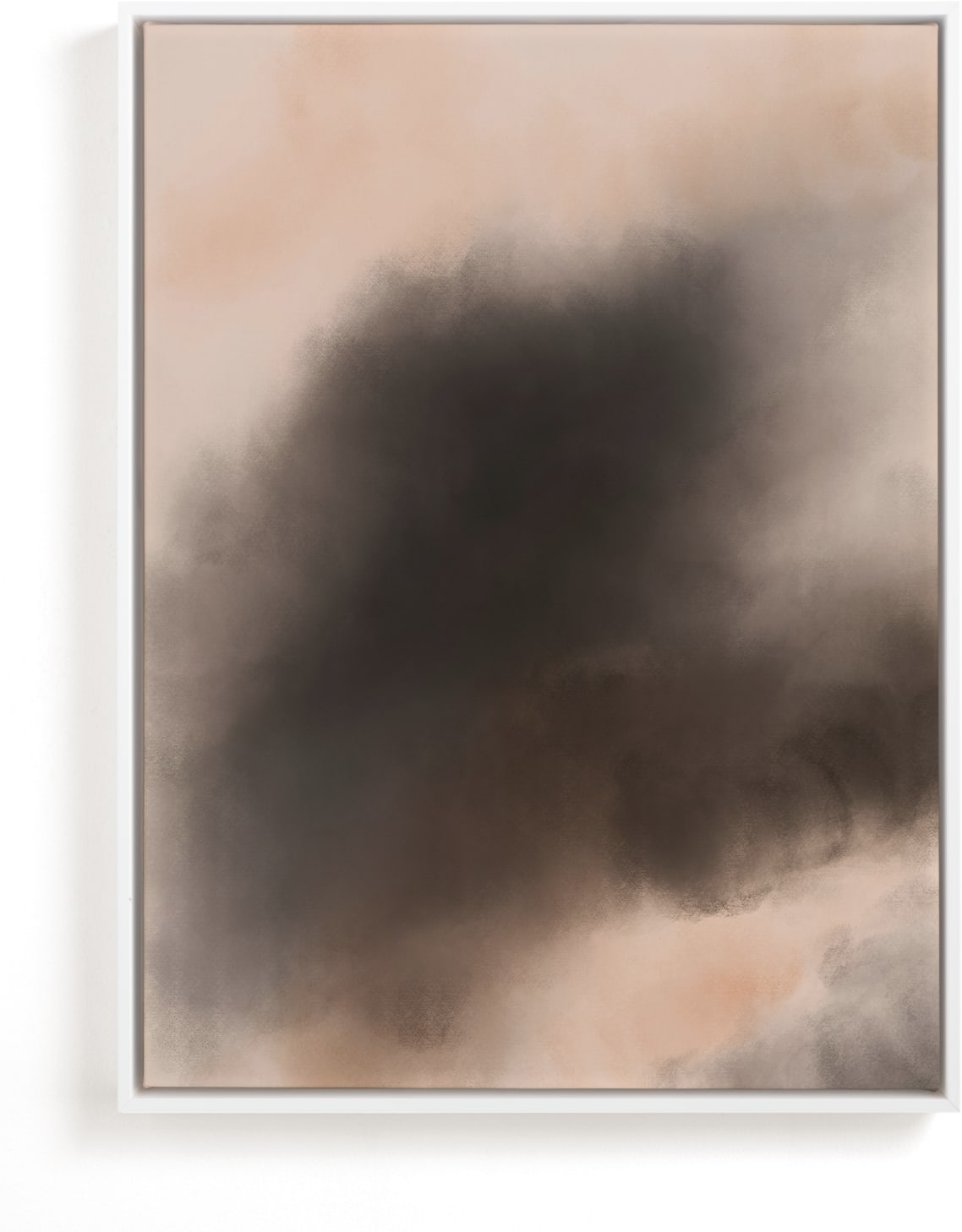This is a brown, grey, beige art by Iveta Angelova called Stormy Clouds II.