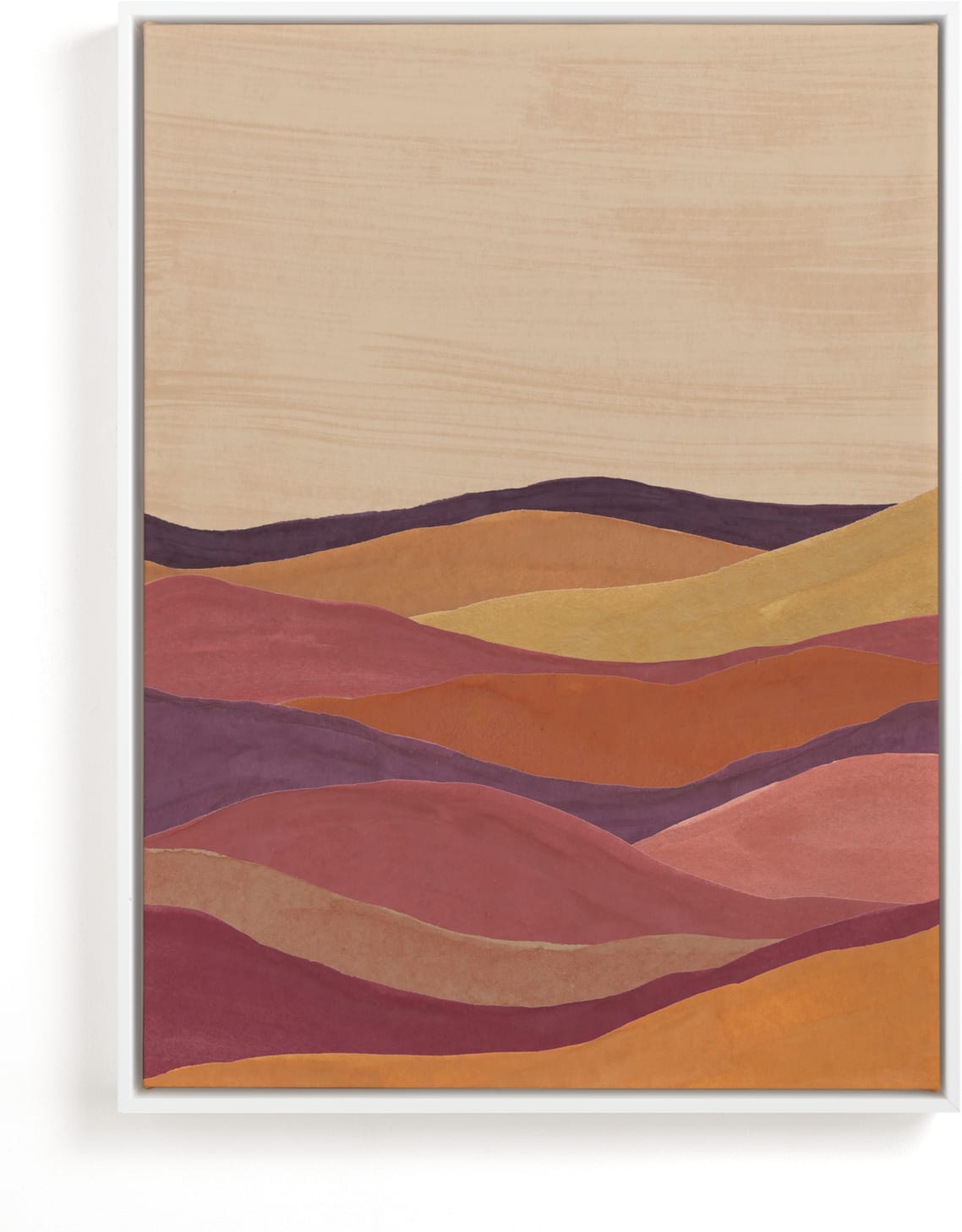 This is a purple art by Annie Shapiro called Desert layers.