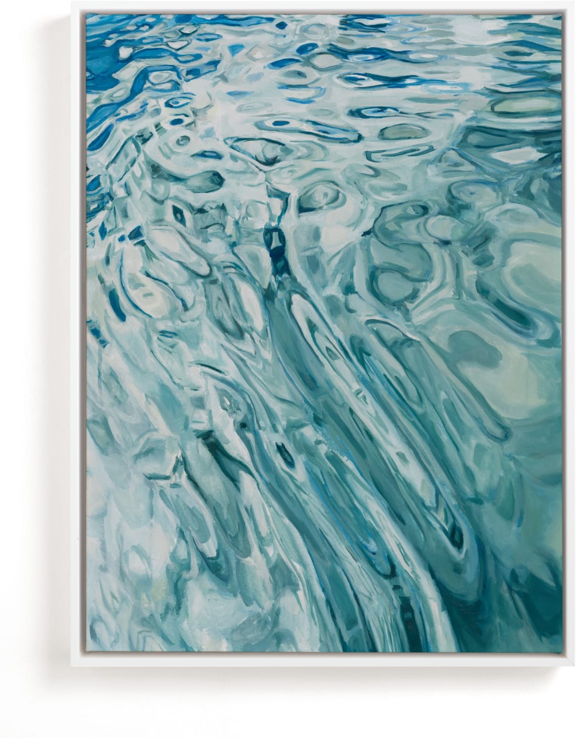 This is a blue art by Kelly Johnston called Slip.