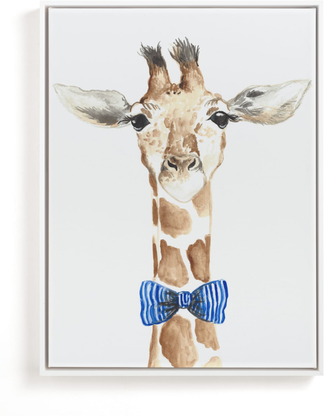 This is a brown art by Kristin Dills called Dapper Giraffe.