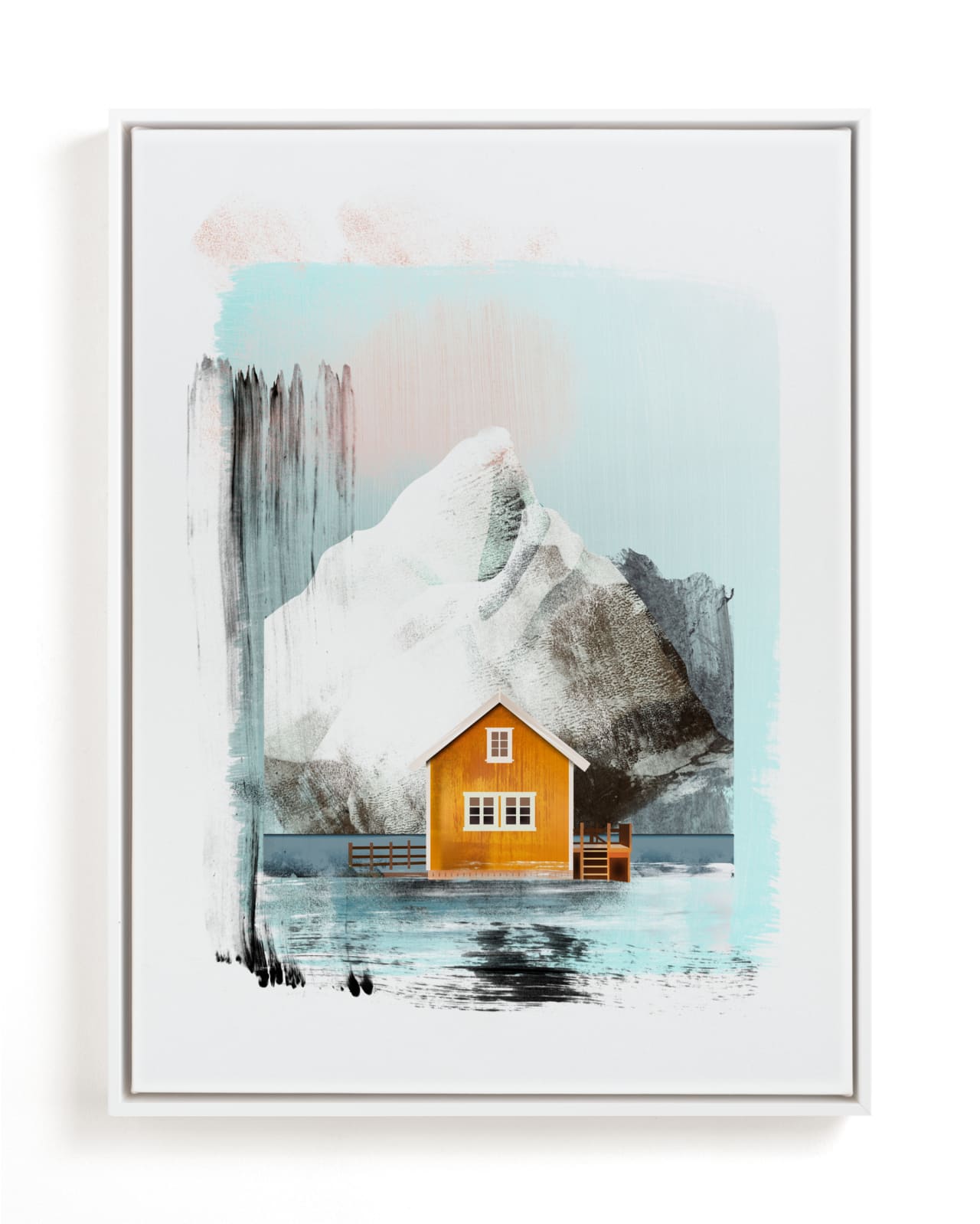 "Orange House" - Limited Edition Art Print by Mallory Grace in beautiful frame options and a variety of sizes.