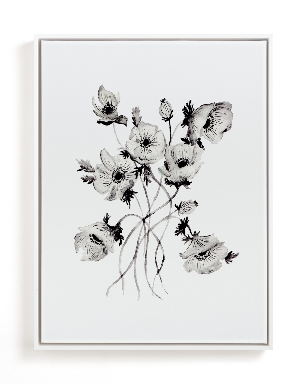 "Greyscale Poppies" - Limited Edition Art Print by Shannon Kirsten in beautiful frame options and a variety of sizes.