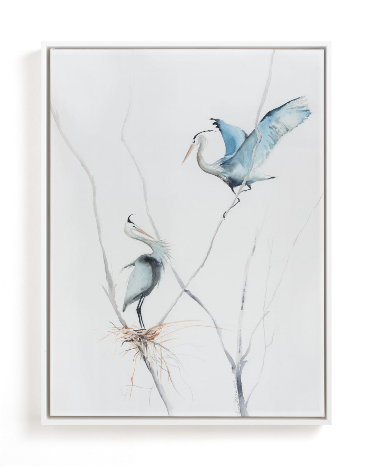 "heron's nest" - Limited Edition Art Print by Annie Moran in beautiful frame options and a variety of sizes.