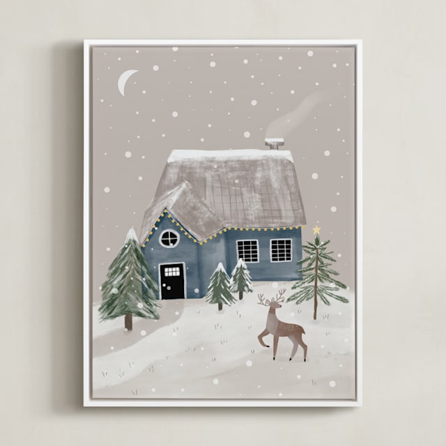 "Winter's Night" - Open Edition Fine Art Print by Maja Cunningham in beautiful frame options and a variety of sizes.