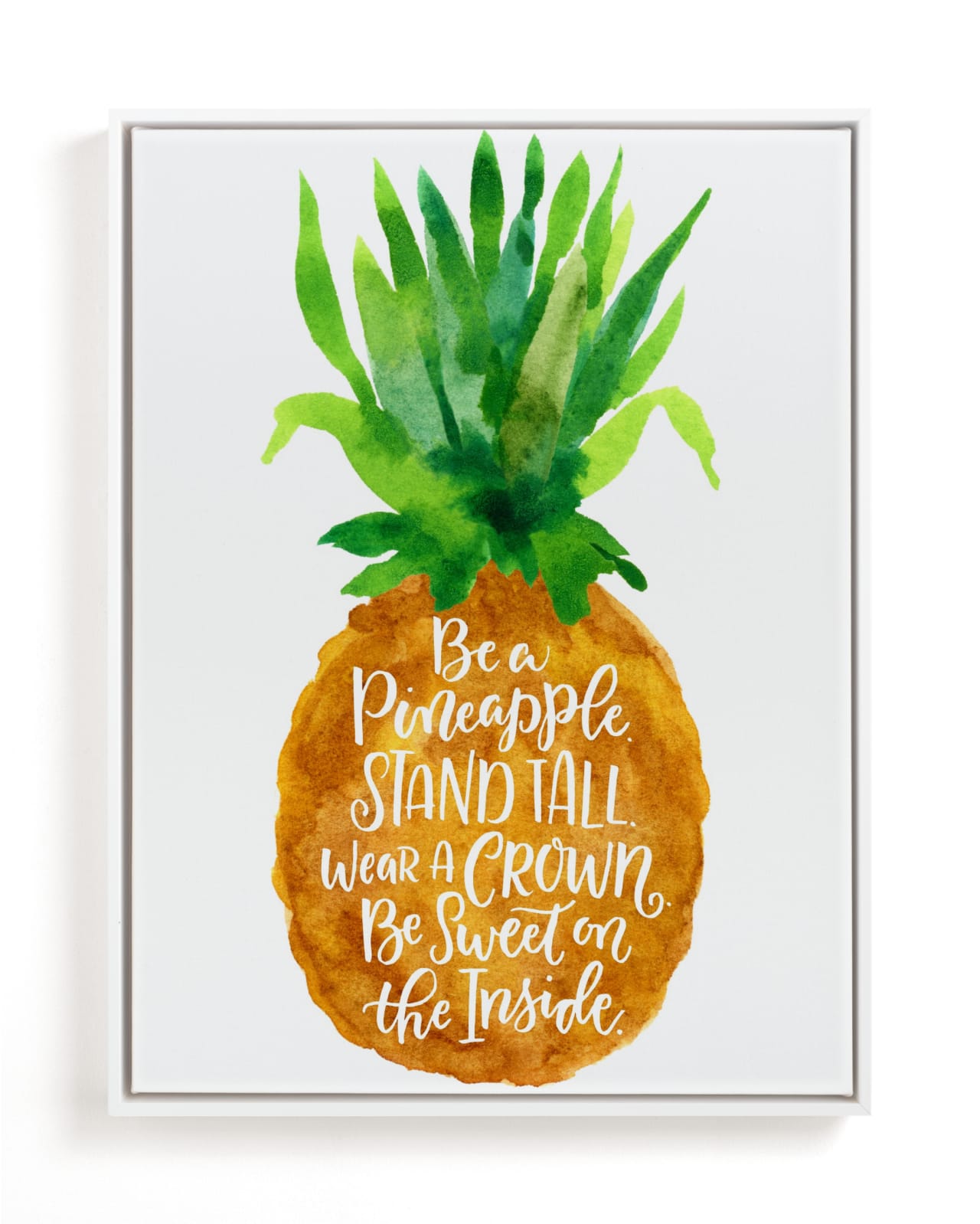 "Be A Pineapple" - Limited Edition Art Print by Laura Bolter in beautiful frame options and a variety of sizes.