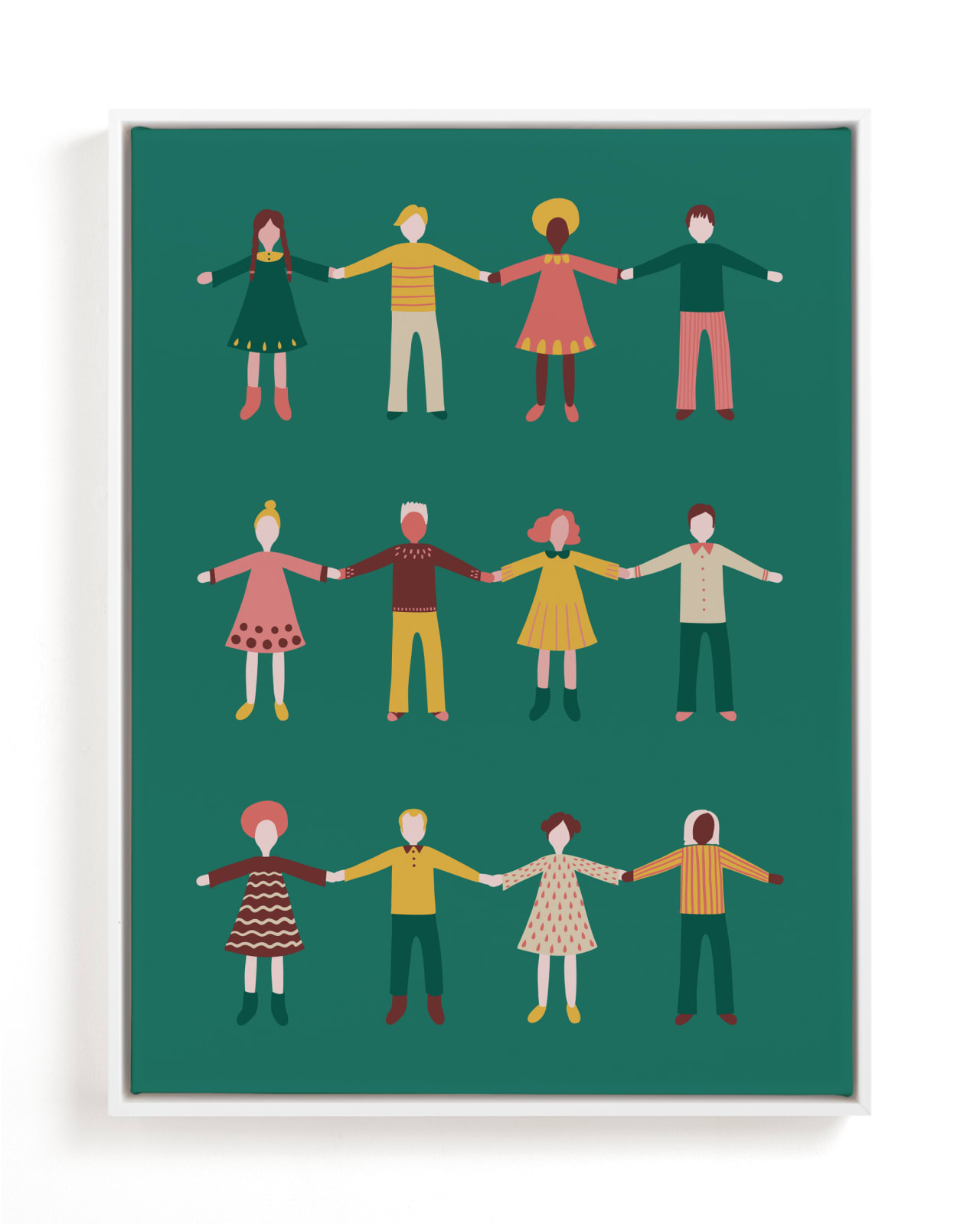 "Happy People" - Limited Edition Art Print by Nieves Herranz in beautiful frame options and a variety of sizes.