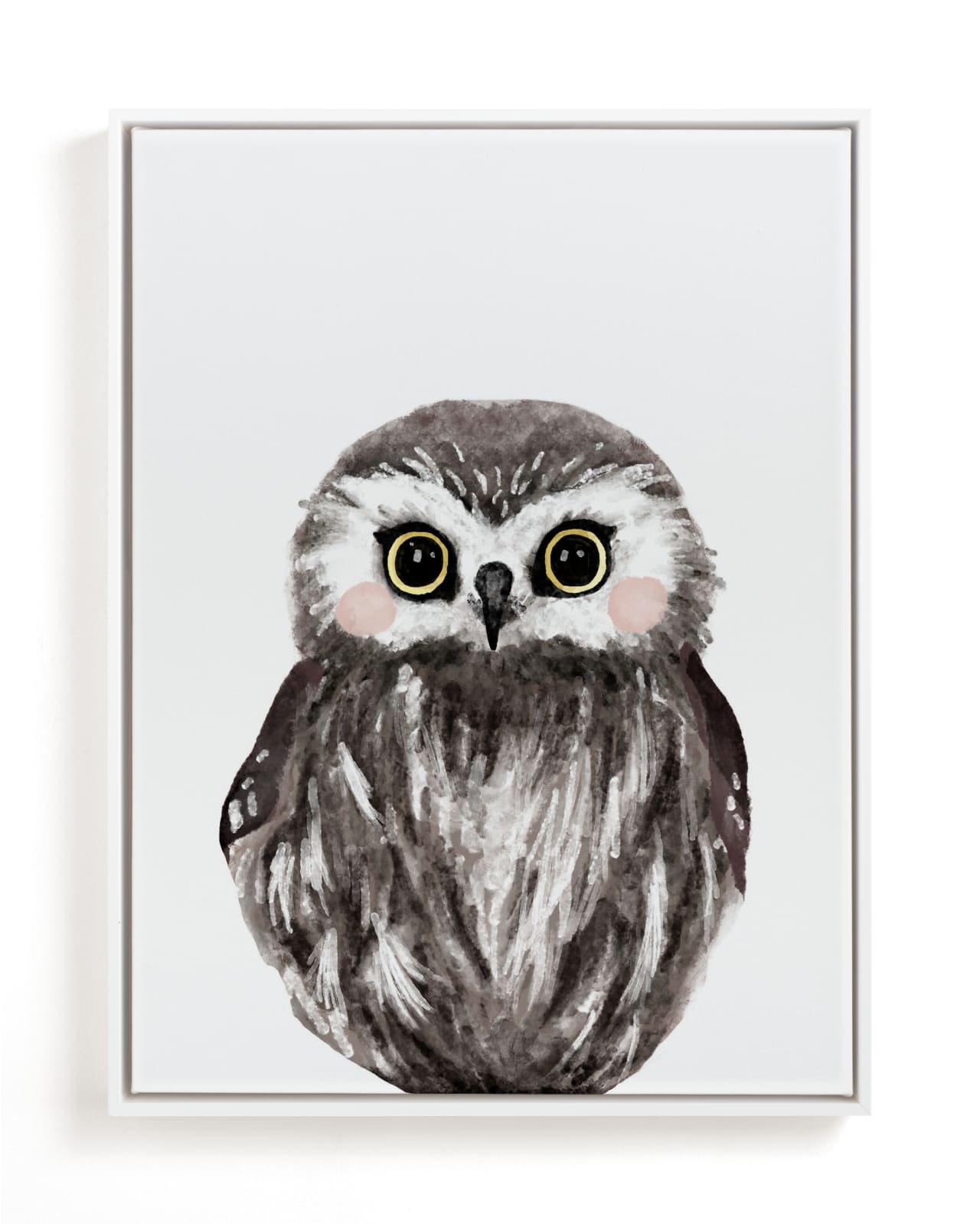 "Baby Animal Owl" - Limited Edition Art Print by Cass Loh in beautiful frame options and a variety of sizes.