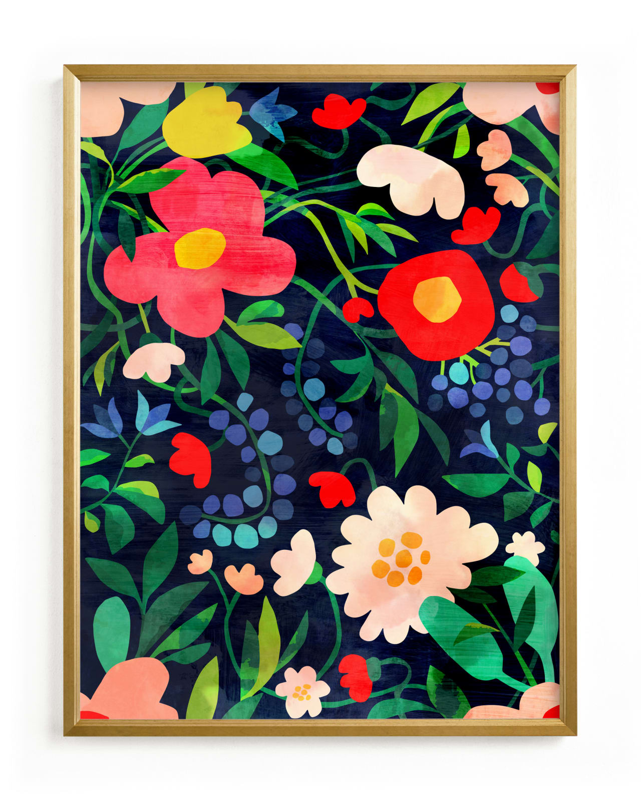 "Summer Flowers" - Limited Edition Art Print by Mojca Dolinar in beautiful frame options and a variety of sizes.